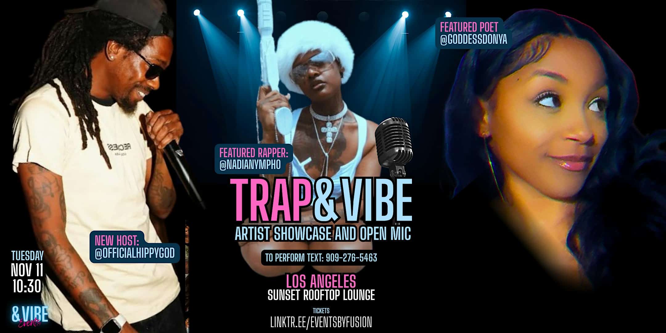 Love Jones Open Mic and Artist Showcase (Trap&Vibe) at Sunset Rooftop – Los Angeles, CA