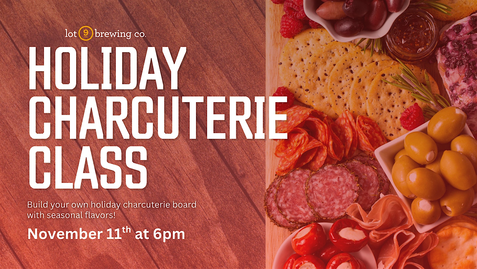 Holiday Charcuterie Class at lot 9 brewing co – Bluffton, SC