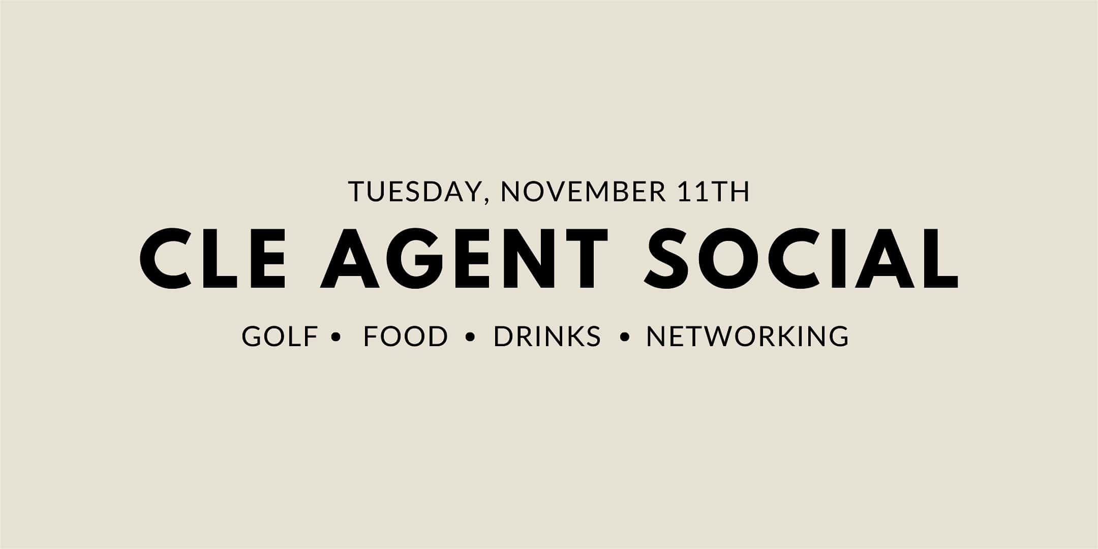CLE Agent Social at TopGolf | November 11th, 3:00 – 5:00 pm at Top Golf – Independence, OH