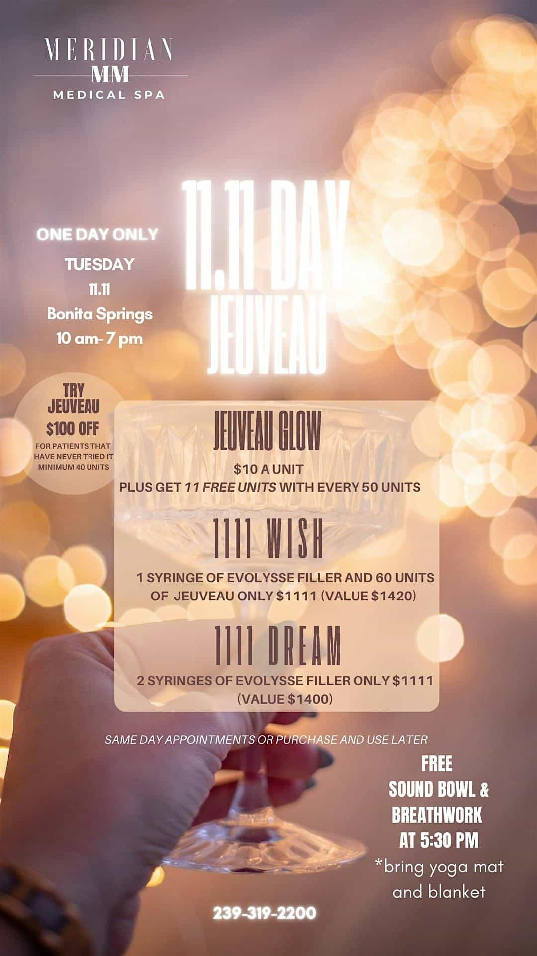 ✨ 11.11 Day Jeuveau Event – Bonita Springs ✨ at Meridian Medical Spa – Bonita Springs, FL