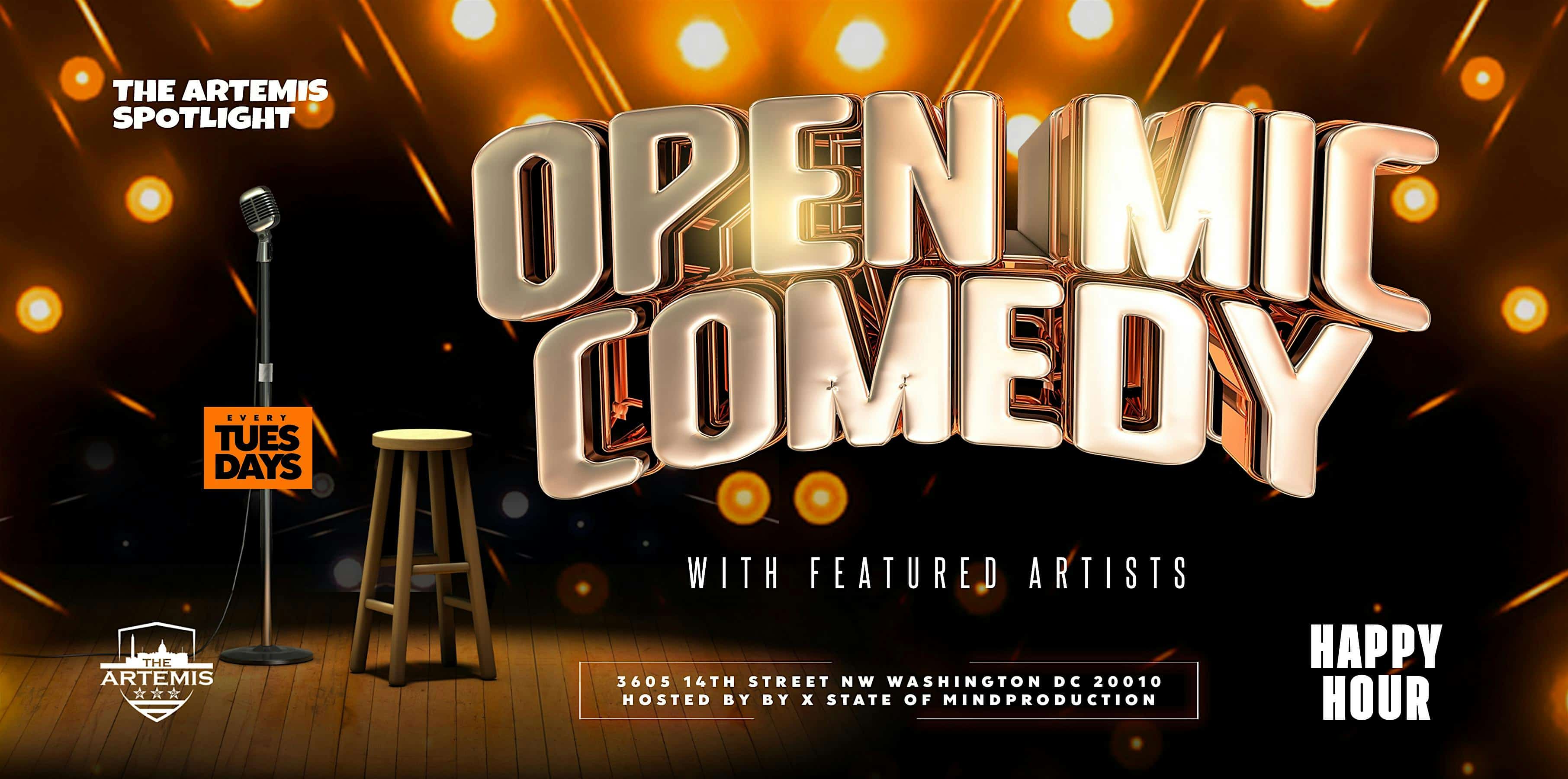 The Artemis Spotlight – Open Mic Comedy – FREE at The Artemis – Washington, DC