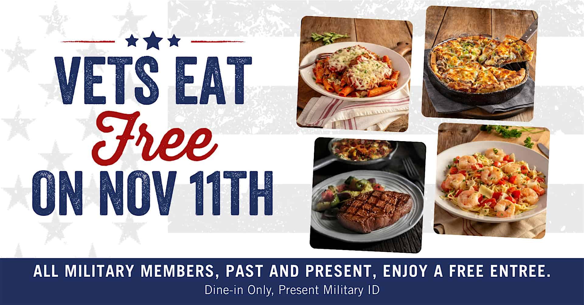 Vets Eat FREE for Veterans Day – FREE Entree for Vets at UNO Pizzeria & Grill – Queens, NY