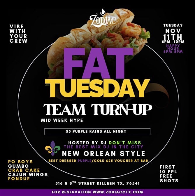 Fat Tuesday at 516 N 8th St – Killeen, TX