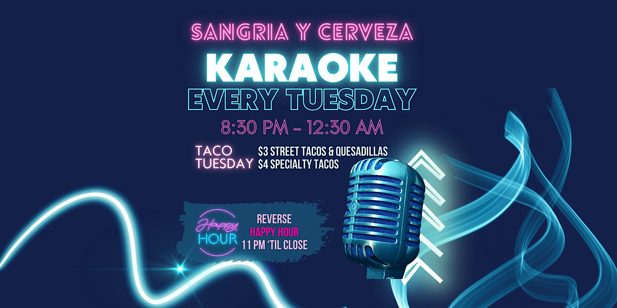 Karaoke Tuesdays! at Sangria y Cerveza – Tacos & Tapas Lounge – Plano, TX