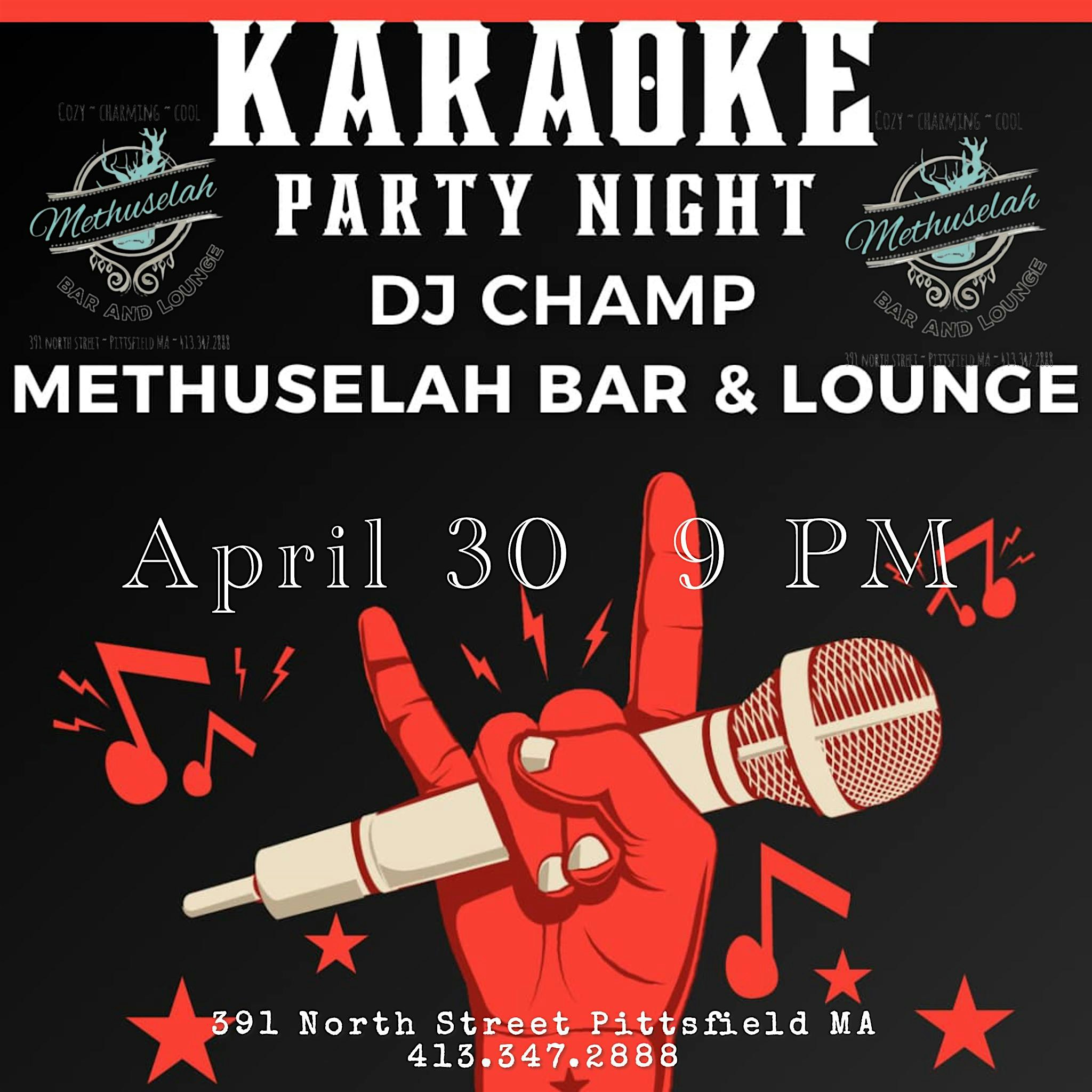 Karaoke Wednesdays!! at Methuselah Bar and Lounge – Pittsfield, MA