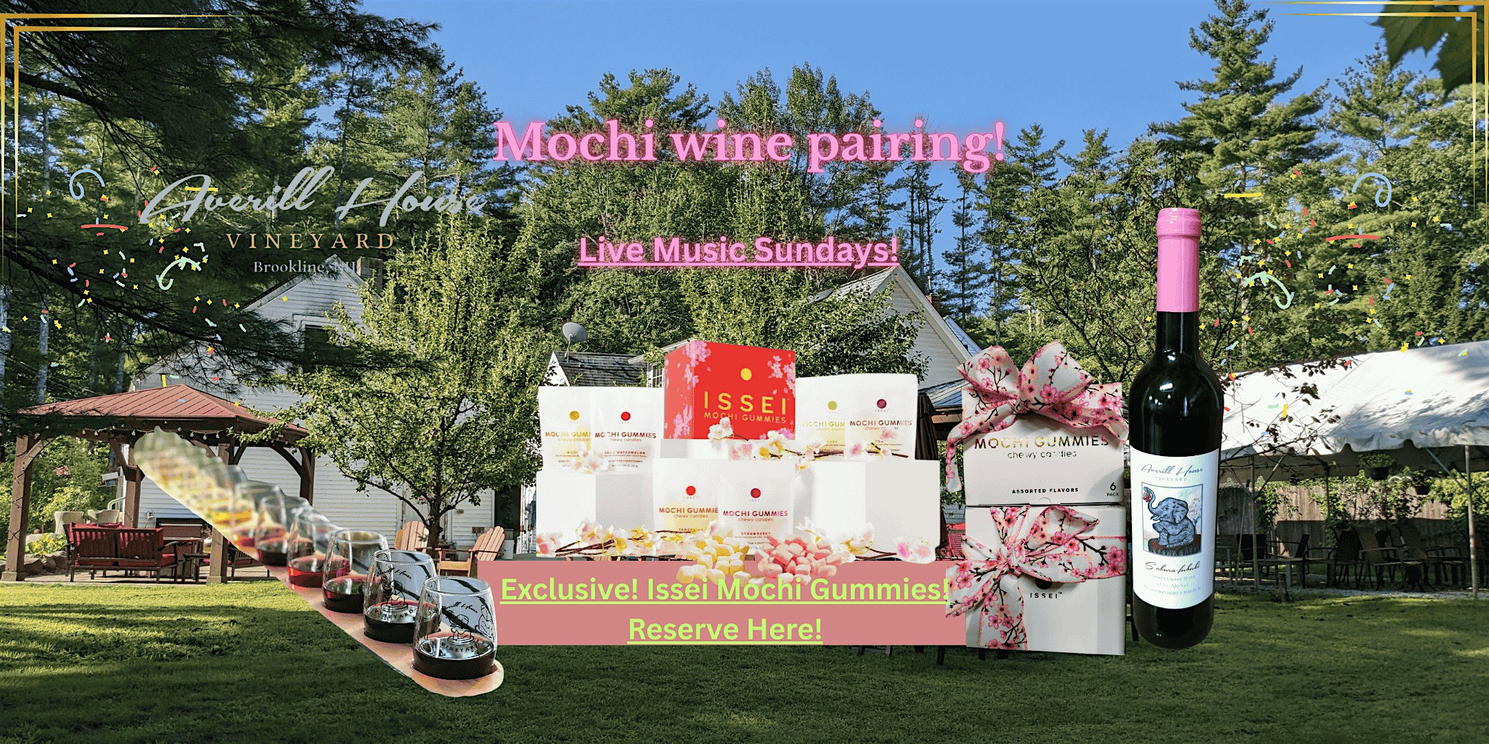 Sip & Savor: Wine Meets Mochi – A Tasting Experience Like No Other! at Averill House Vineyard – Brookline, NH