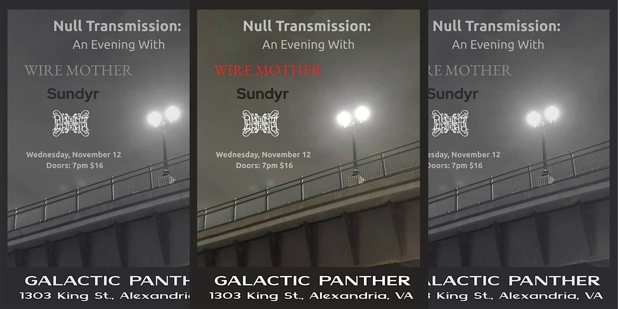 LIVE MUSIC: An Evening with Wire Mother Sundyr, and Penanggalan at Galactic Panther Art Gallery – Alexandria, VA