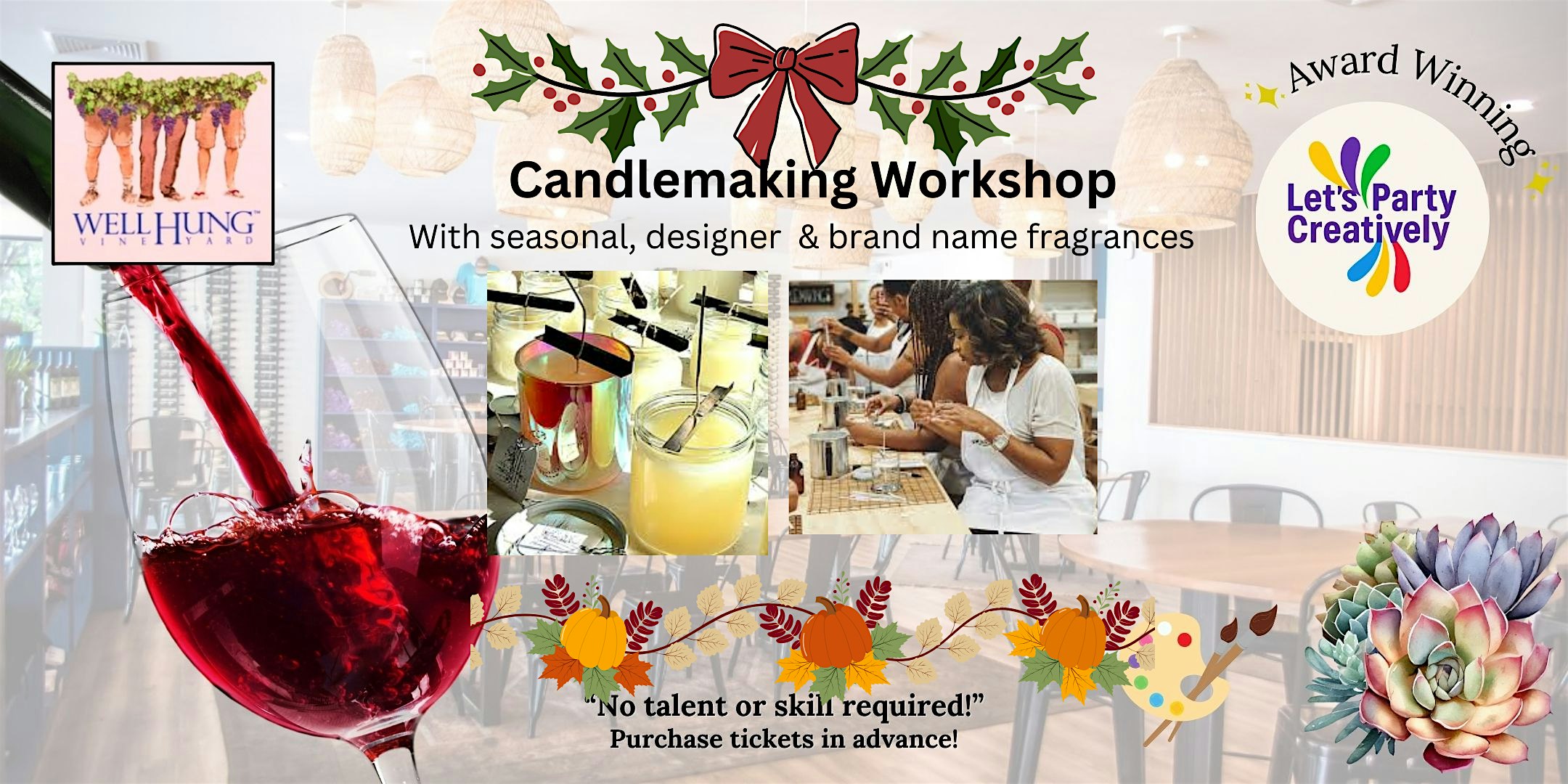 Soy Candlemaking Party at Well Hung Vineyard – Restaurant – Roanoke, VA