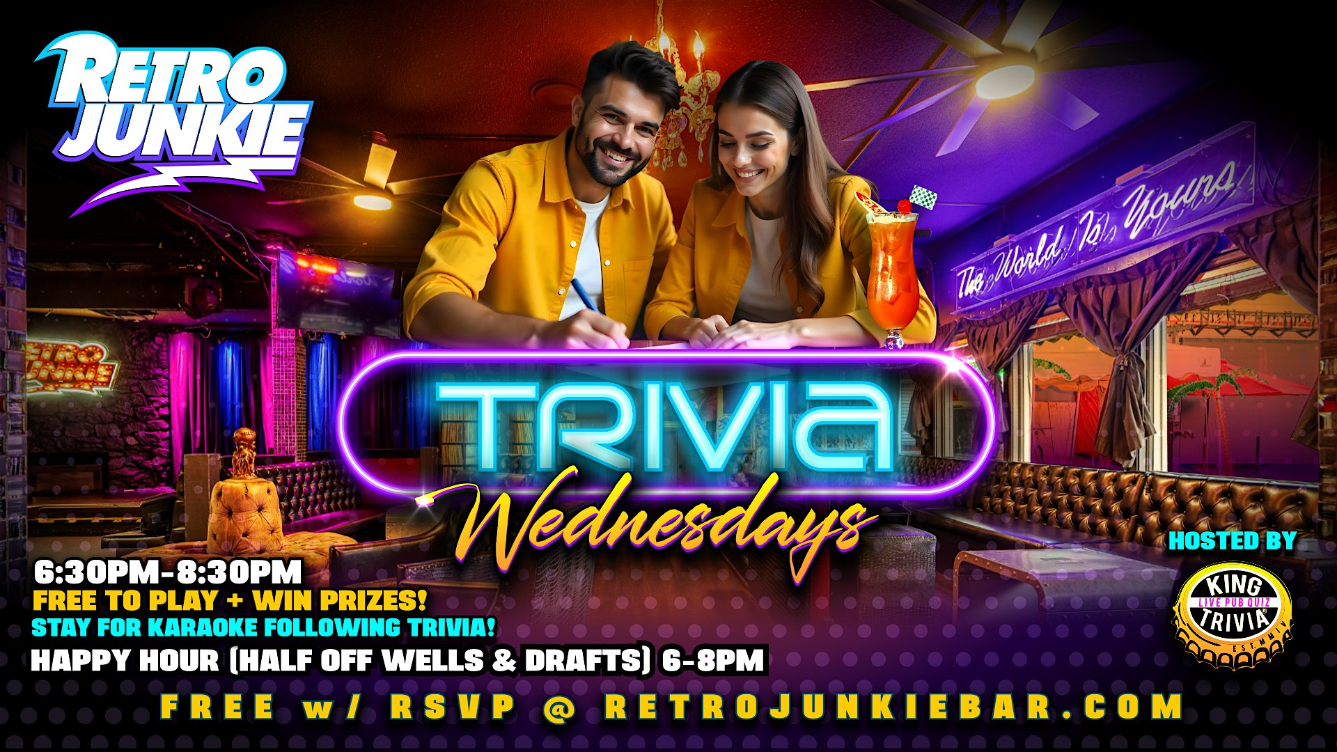 TRIVIA NIGHT! WIN COOL PRIZES! at Retro Junkie – Walnut Creek, CA