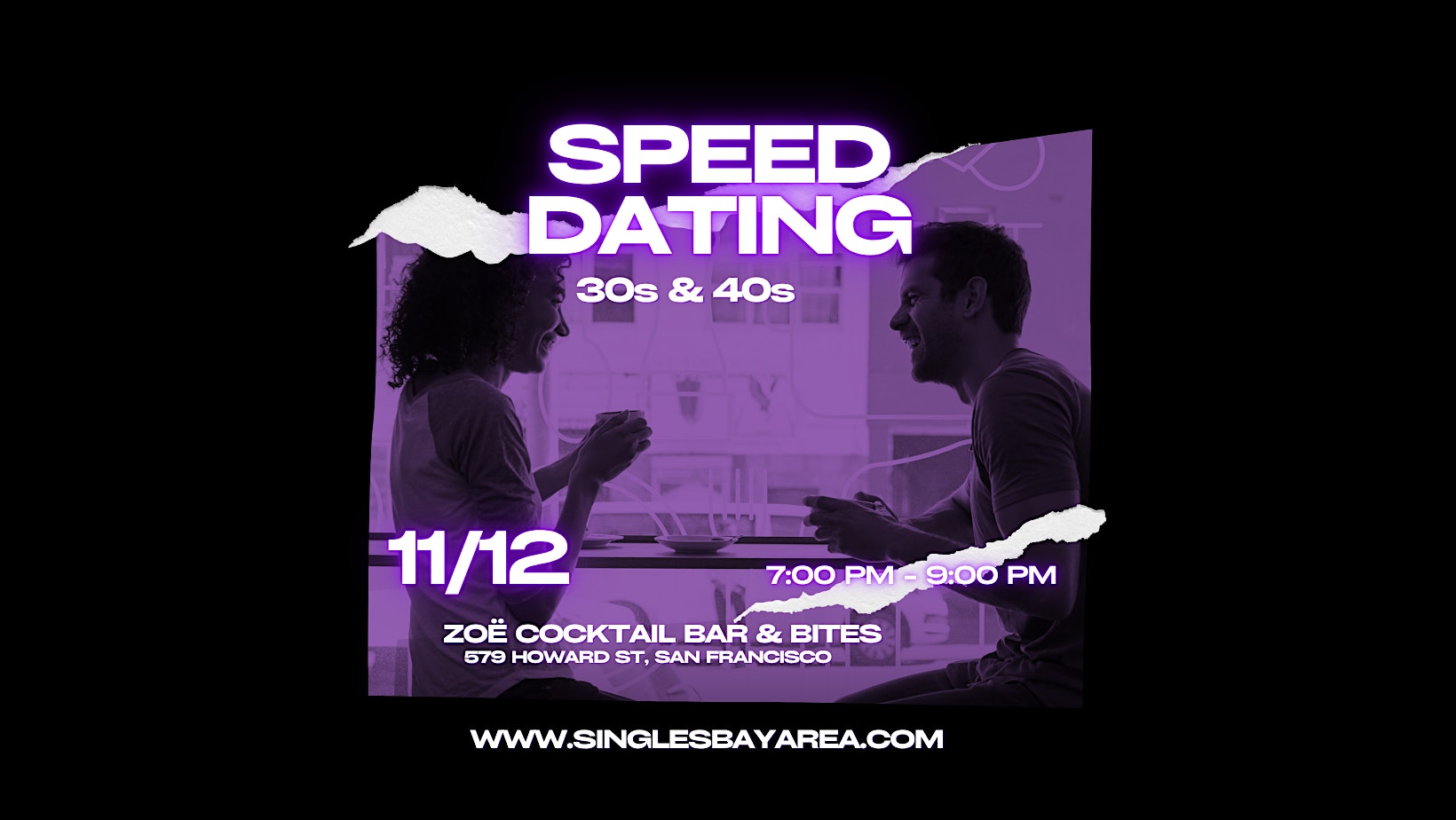Speed Dating 30s & 40s San Francisco at ZOË Cocktail Bar & Bites – San Francisco, CA