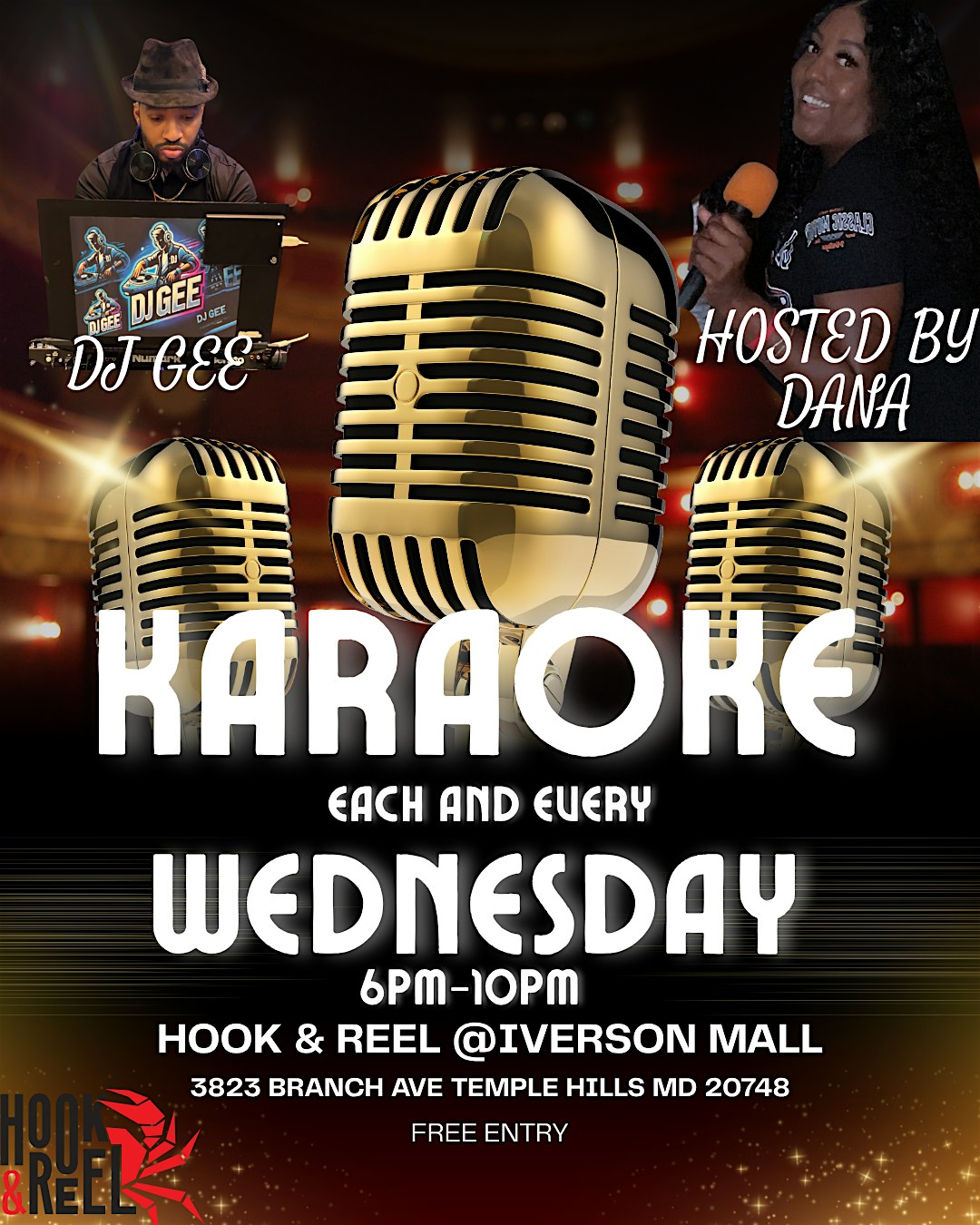 Karaoke Wednesday at Hook & Reel Cajun Seafood & Bar – Hillcrest Heights, MD