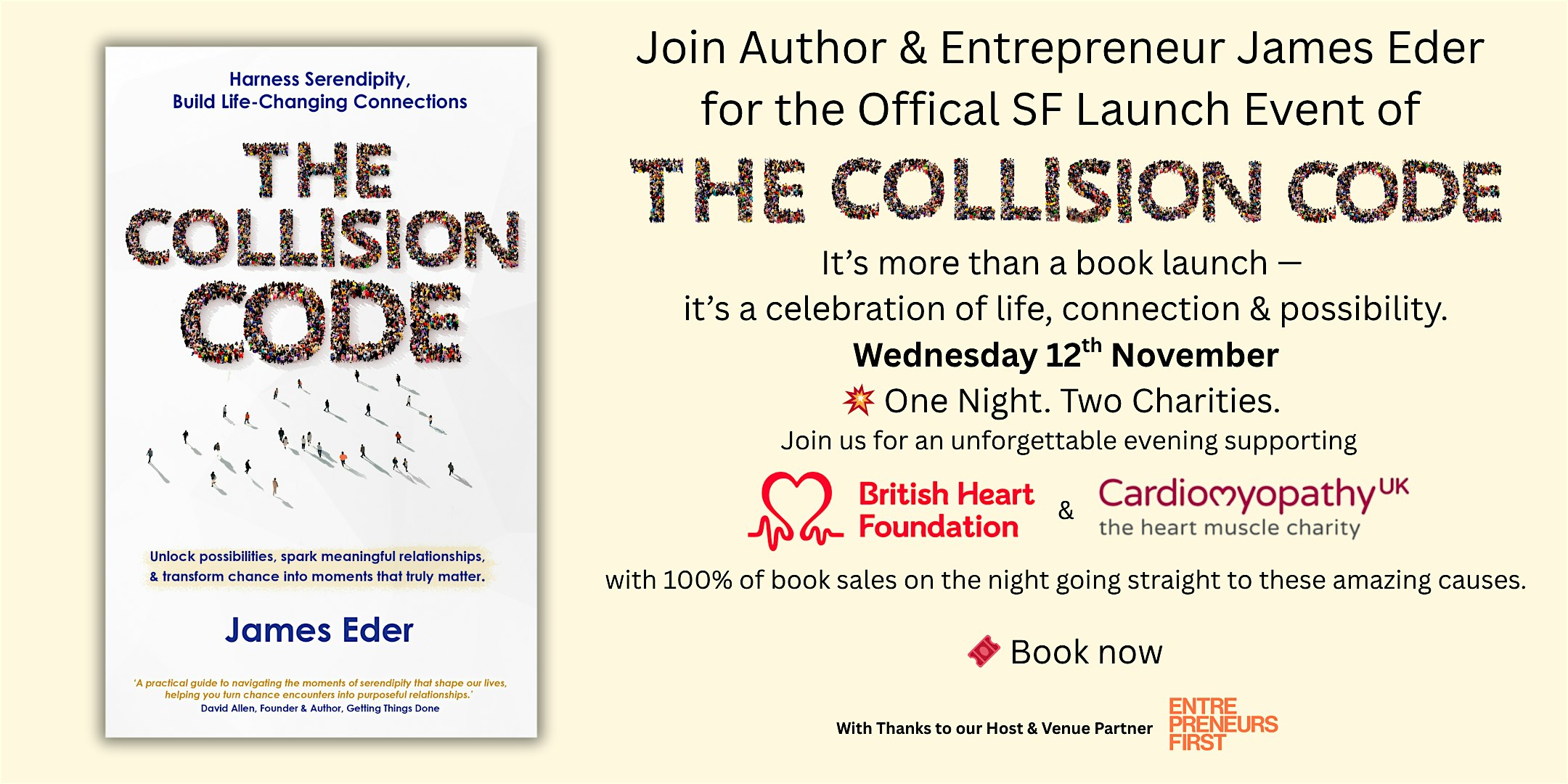 The Collision Code Book Launch & Heart Fundraiser SF at Entrepreneurs First – San Francisco, CA