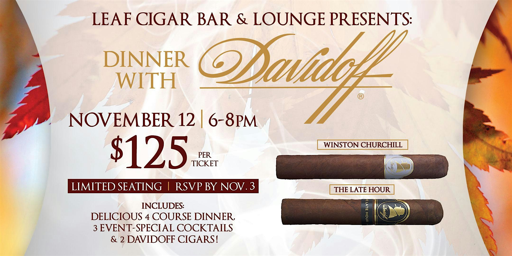 Dinner with Davidoff at Famous Smoke Shop – Easton, PA