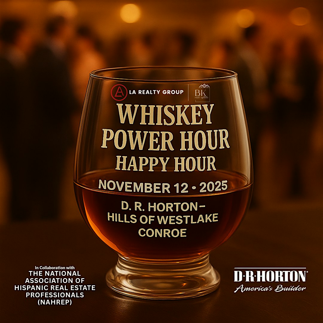 Whiskey POWER Hour Happy Hour at 602 Paisley Harbor Ct – Conroe, TX