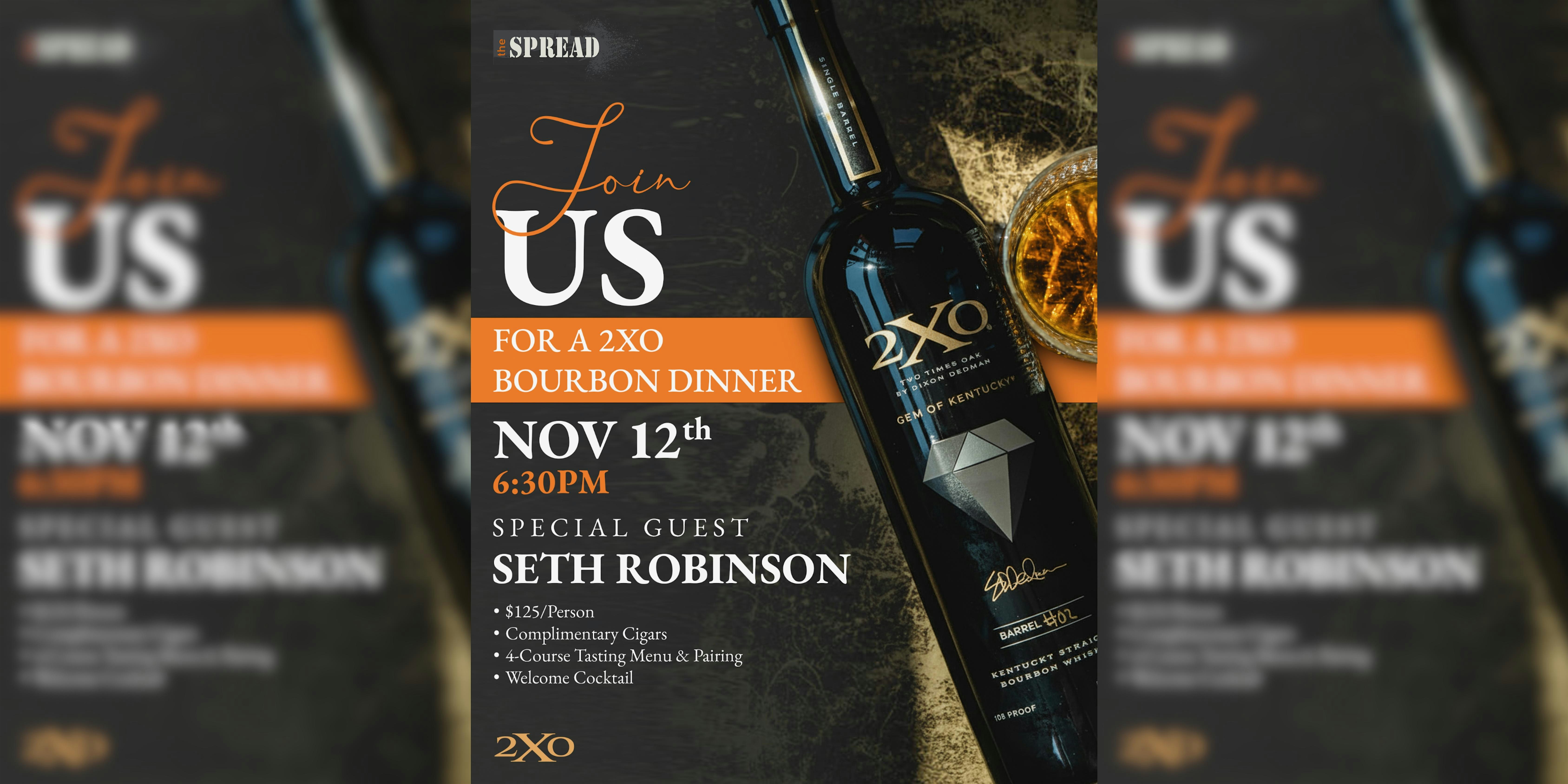2XO Bourbon Dinner at The Spread at The Spread South Norwalk – Norwalk, CT