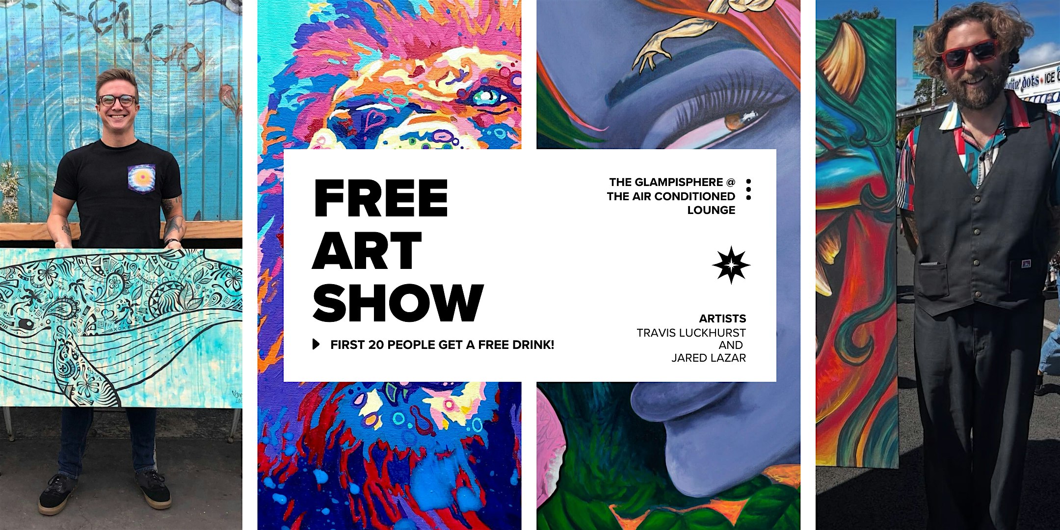 Visions in Color: An Evening of Art and Fun at The Glampisphere @ The Air Conditioned Lounge – San Diego, CA