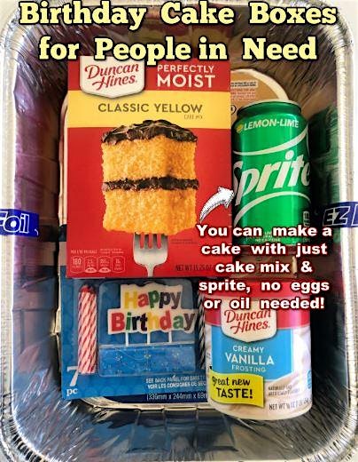 YW Sr Class – Birthday Cake kits for the food bank at The Church of Jesus Christ of Latter-day Saints – Enterprise, UT