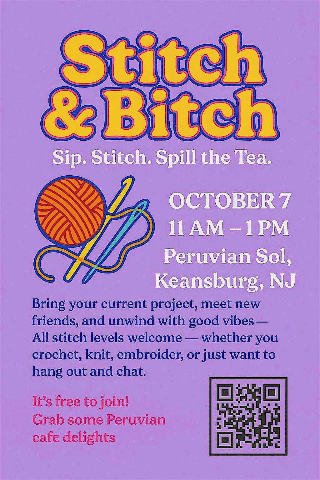 Stitch & Bitch @ Red Bank Artisan Collective at Red Bank Artisan Collective – Red Bank, NJ