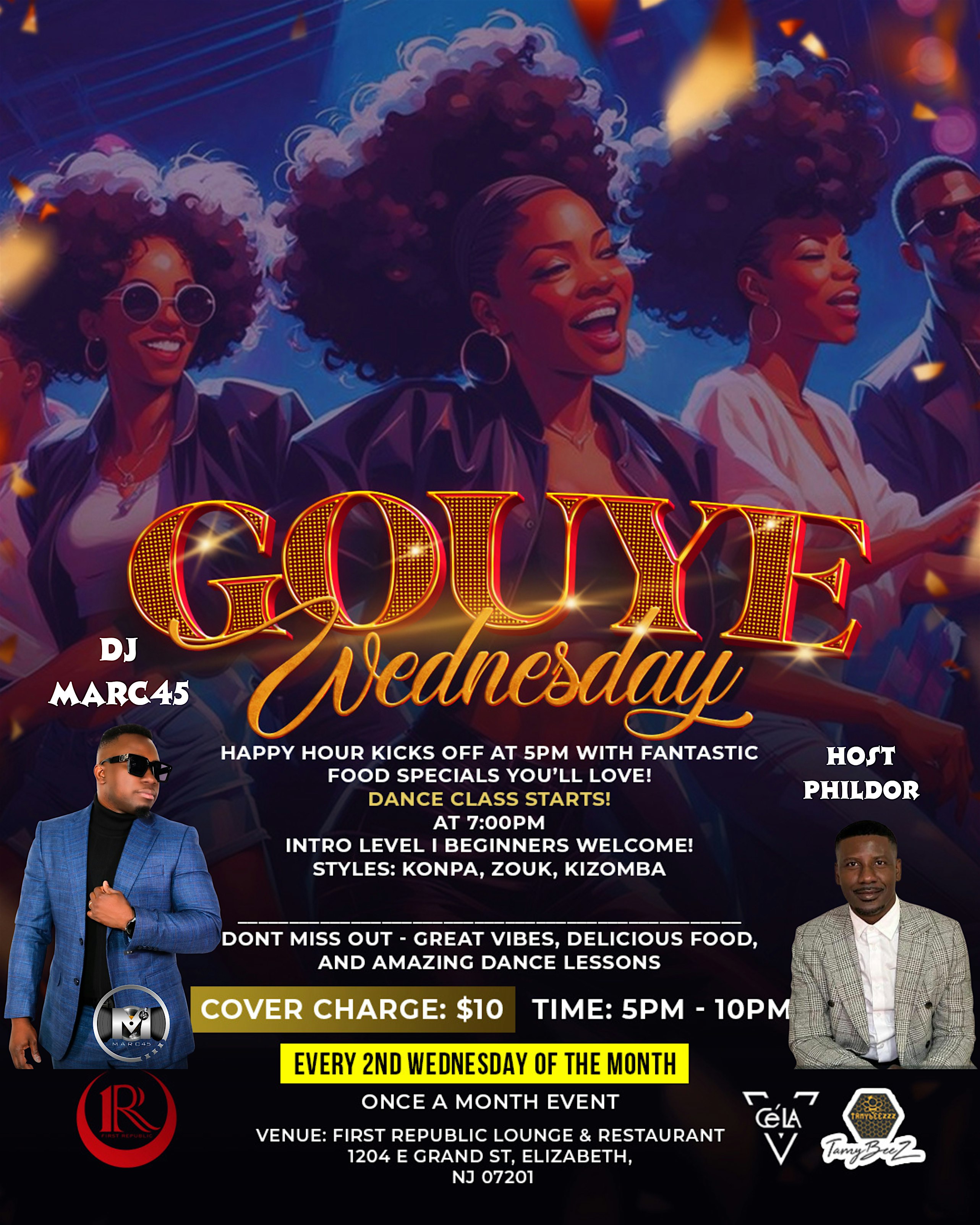 Gouye Wednesday NJ at First Republic Lounge & Restaurant – Elizabeth, NJ