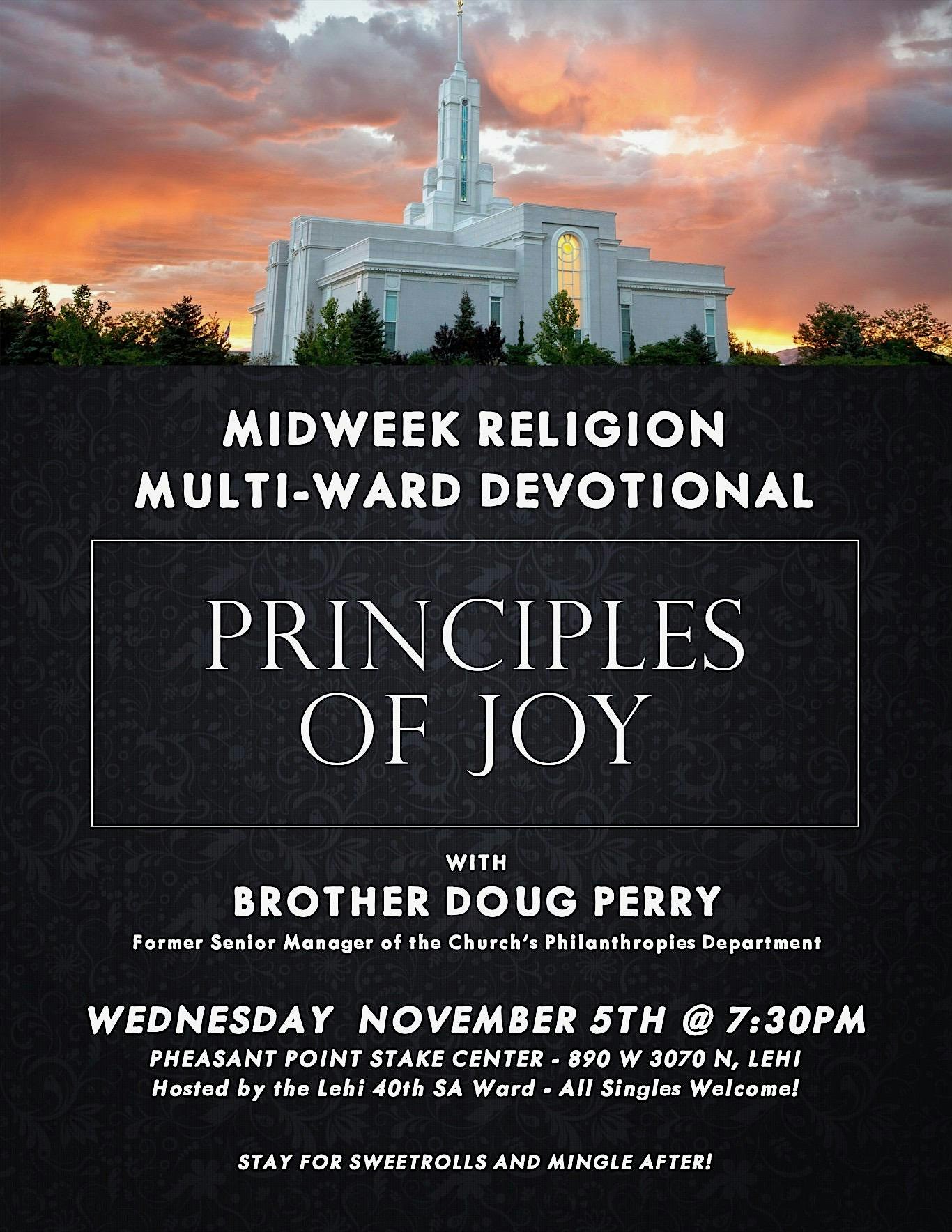 Midweek Religion Multi-ward Devotional at Pheasant Pointe Stake Center – Lehi, UT