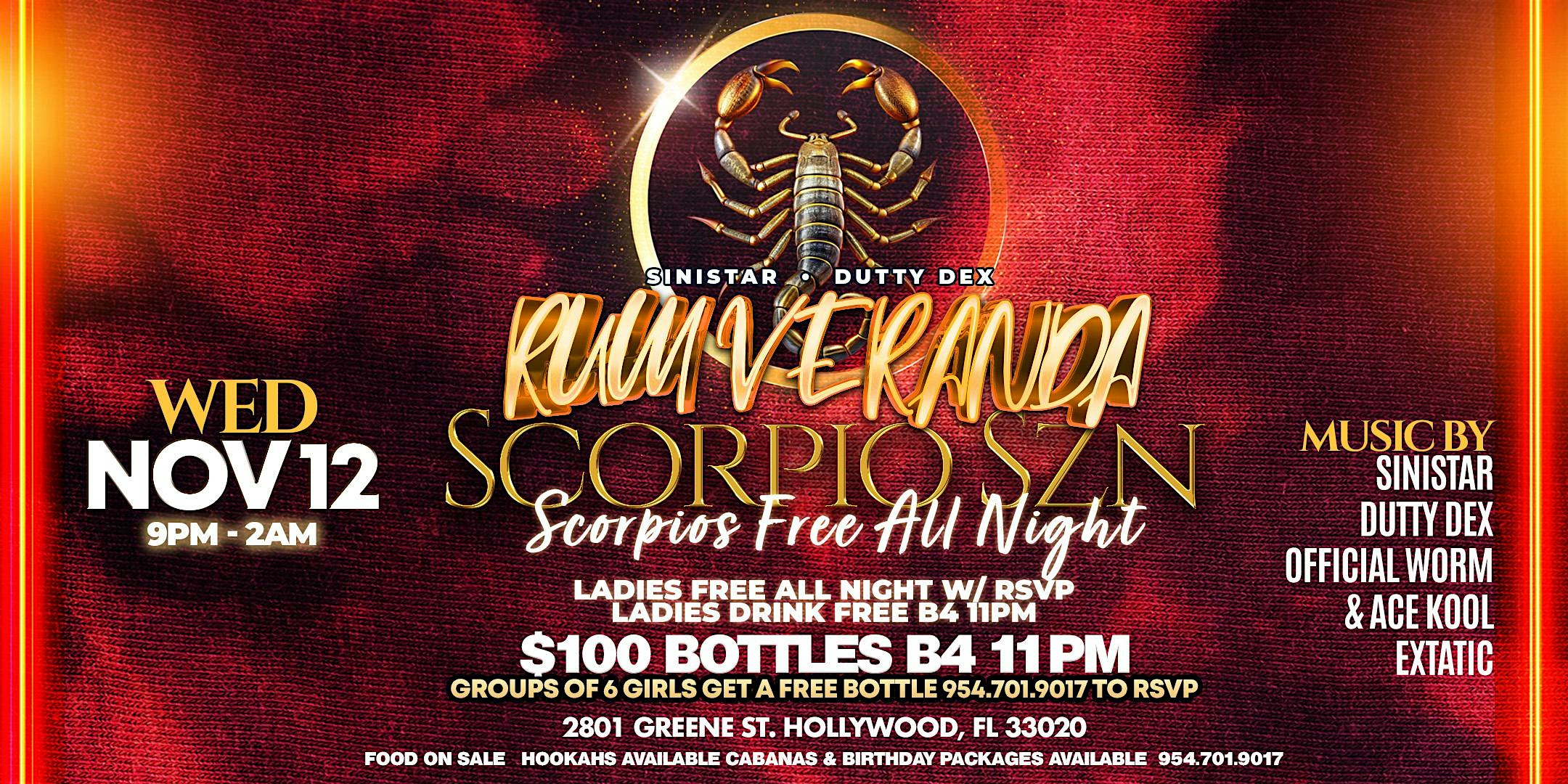 Rum Veranda – Scorpio Szn at Club Vault – Hollywood, FL