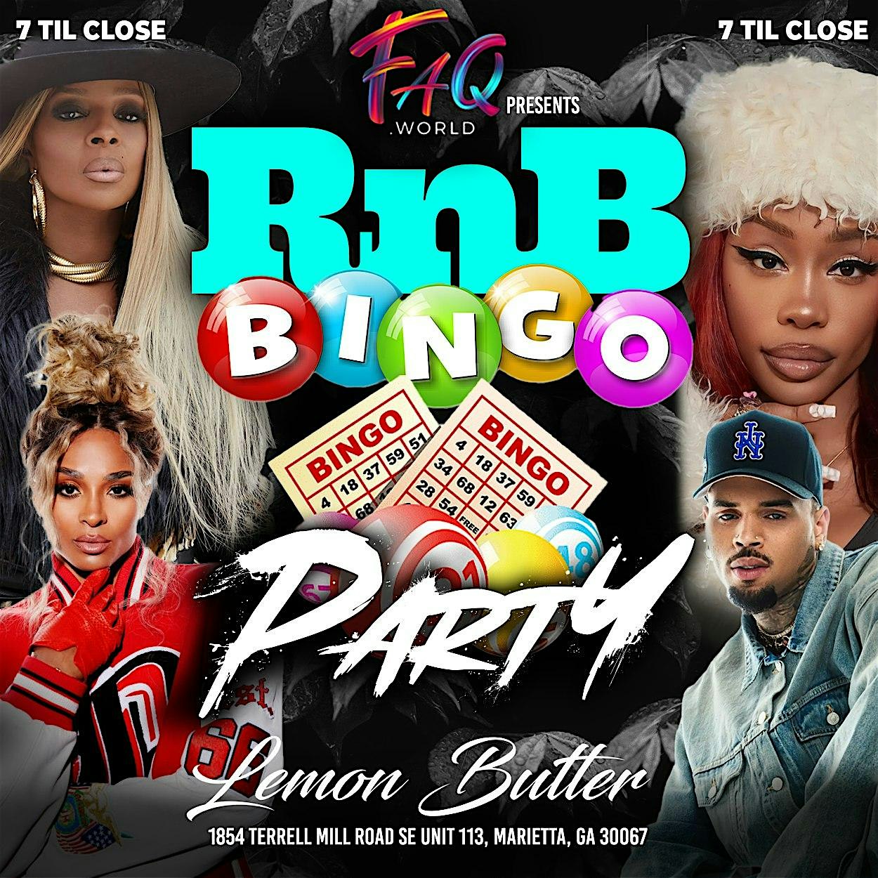 R&B Bingo at Lemon Butter Seafood – Marietta, GA