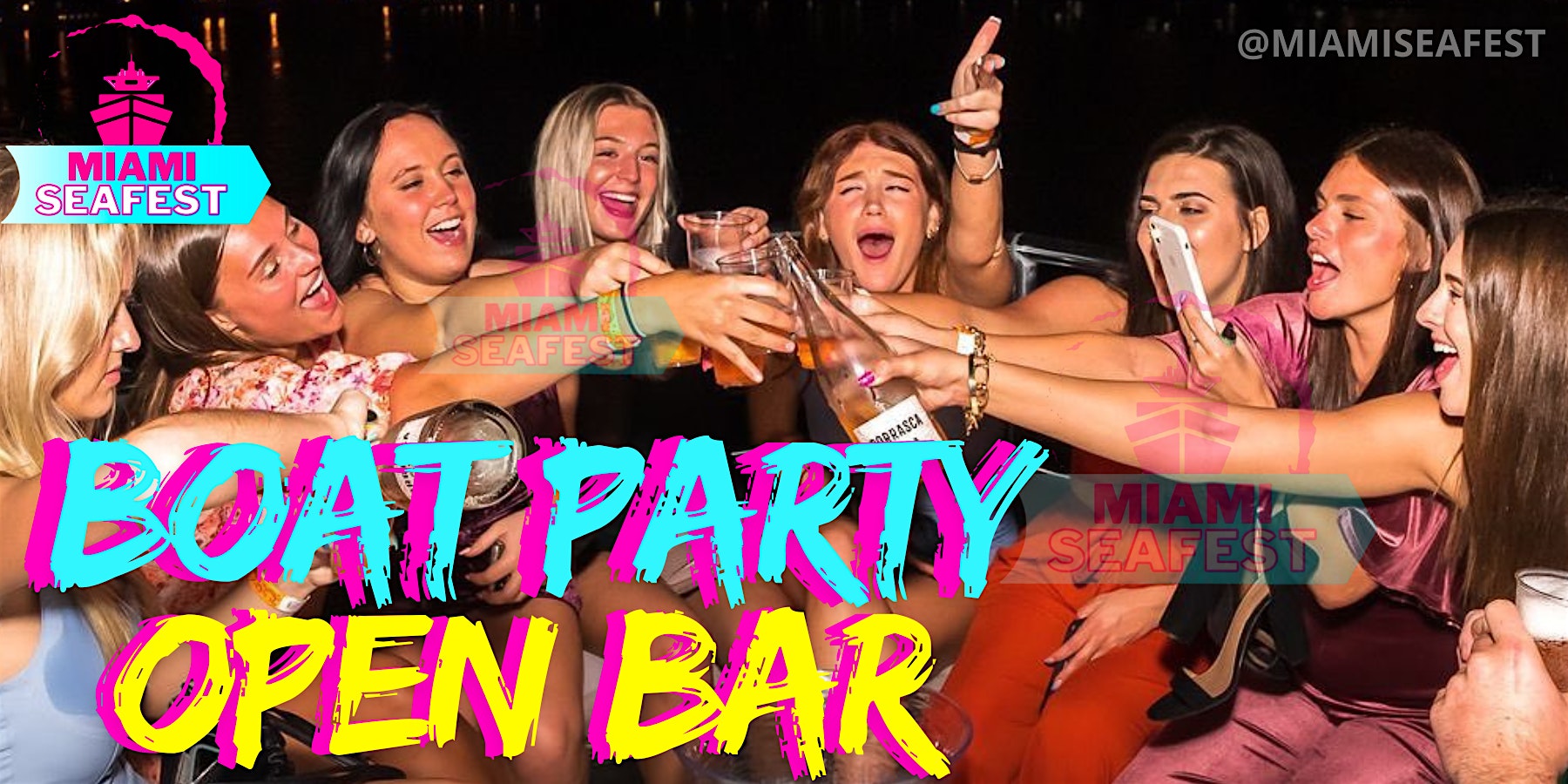 Boat Party – Open Bar – Party Boat at Boat Party Miami – Miami, FL