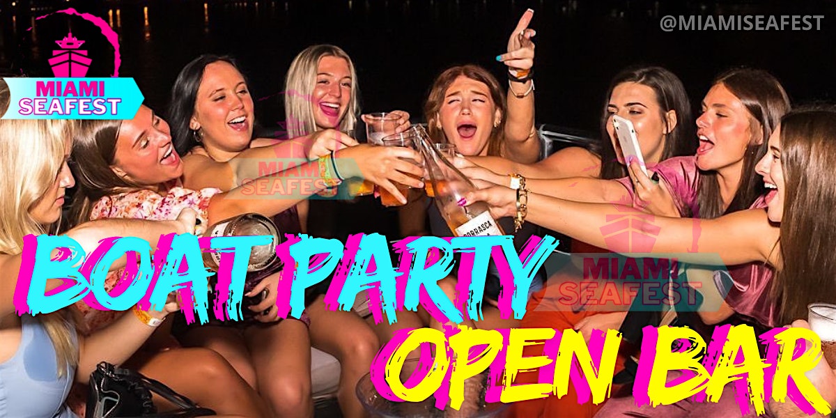 The Best Party Boat Miami – Open Bar at Yacht Party – Party Yacht – Miami, FL