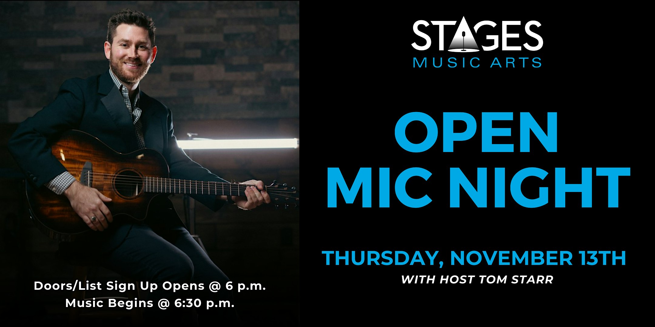 Open Mic Night at Stages Music Arts – Cockeysville, MD