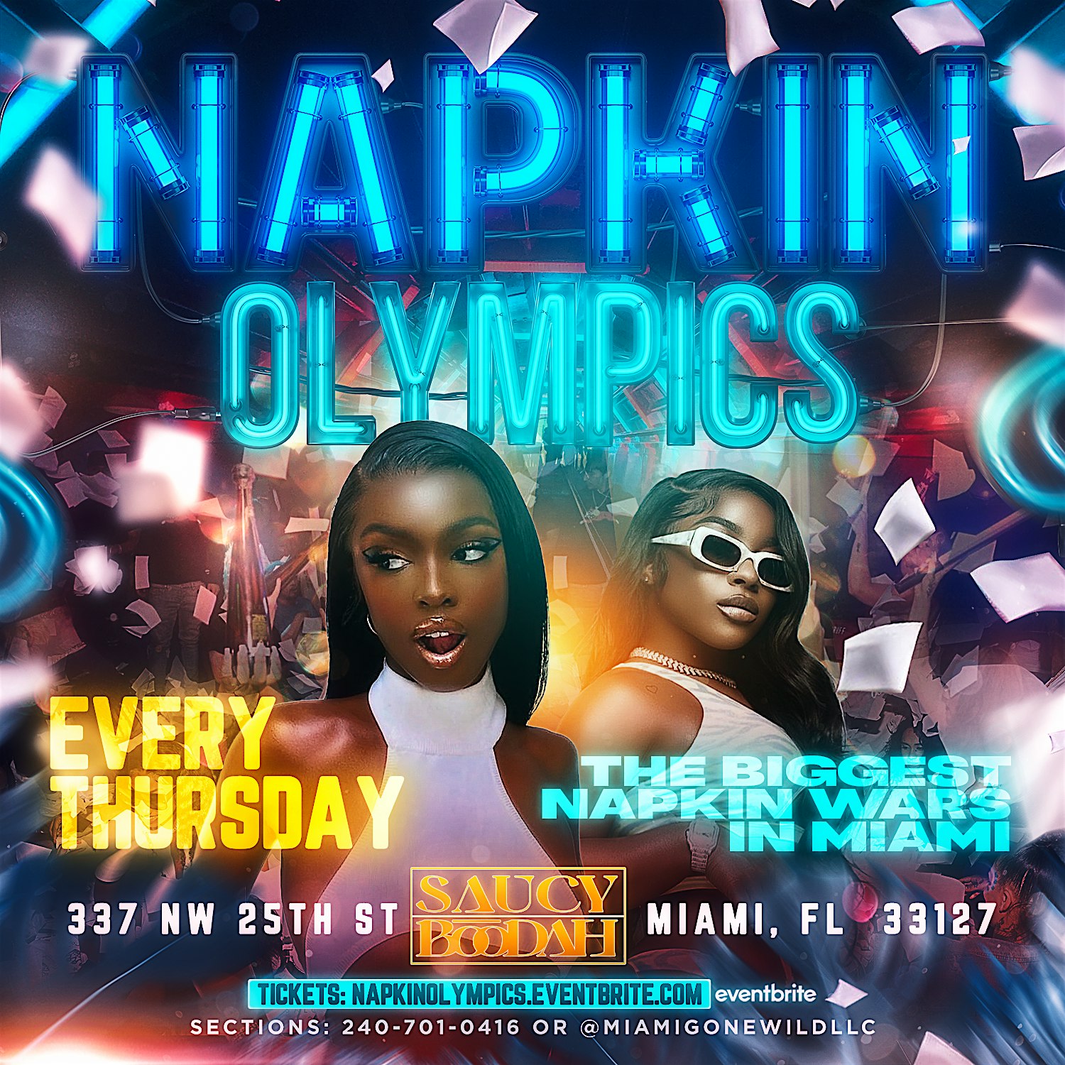 NAPKIN OLYMPICS MIAMI at Saucy Boodah – Miami, FL