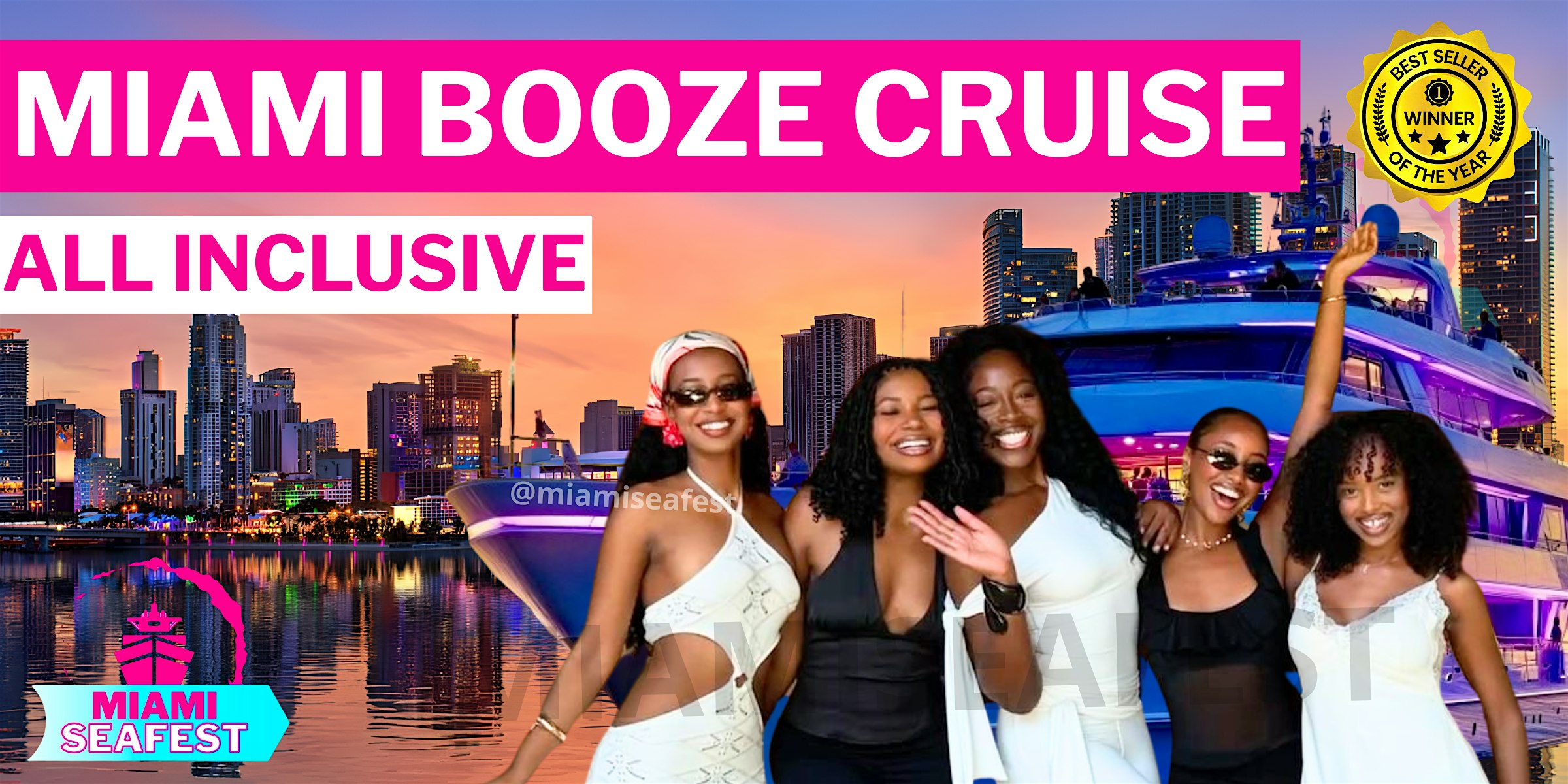 MEGA BOOZE CRUISE – HIP HOP BOOZE CRUISE at Miami Beach Booze Cruise – Booze Cruise – Miami, FL