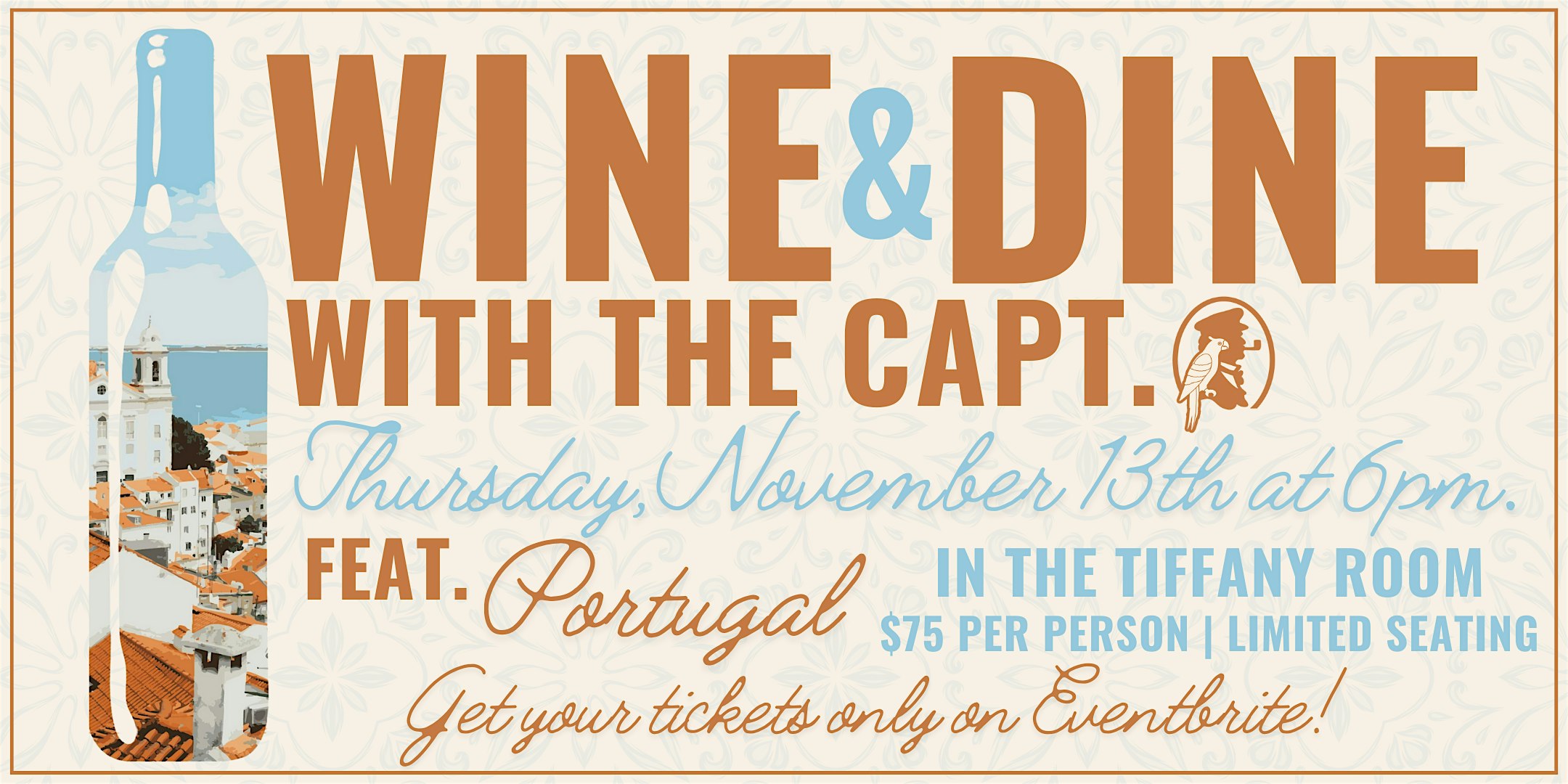 Wine & Dine with The Captain feat. Portugal! at Capt Hirams Resort – Sebastian, FL