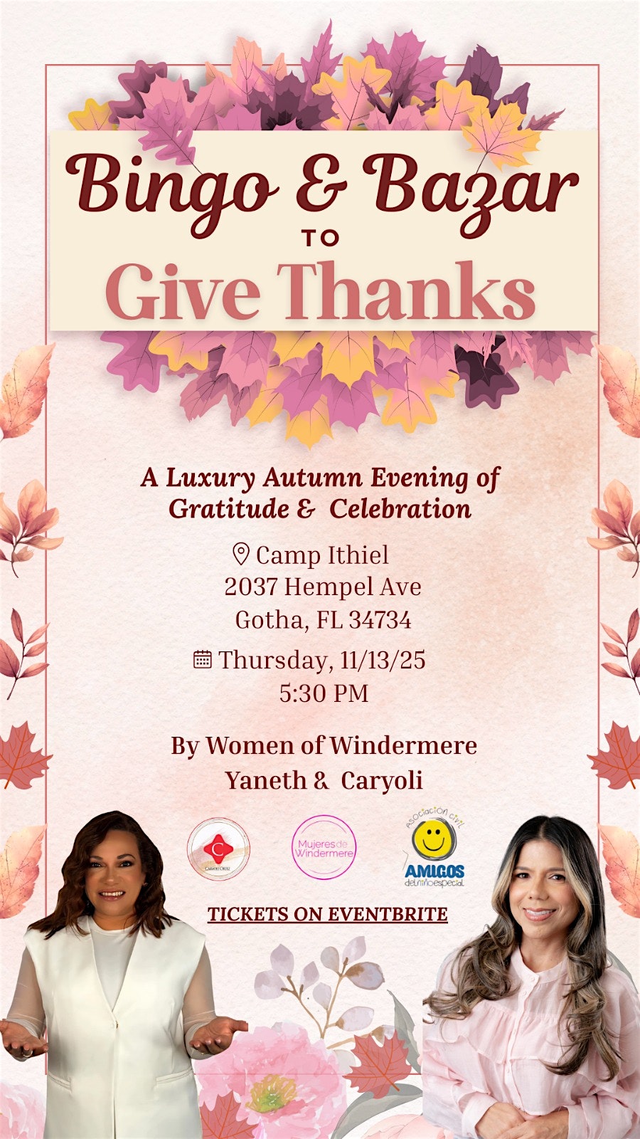 Bingo & Bazaar to GIVE THANKS at Camp Ithiel – Gotha, FL