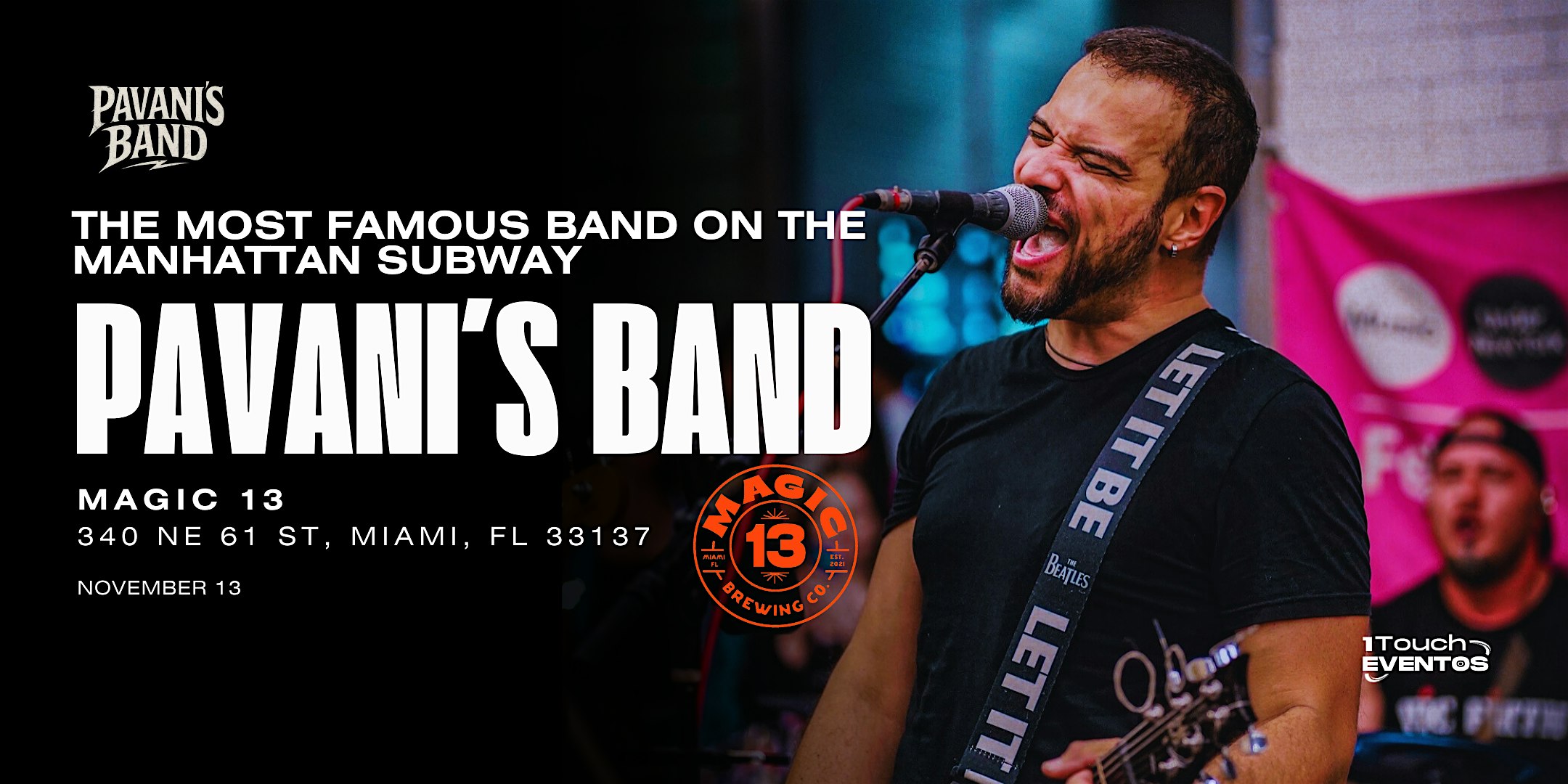 PAVANI ´ S BAND LIVE AT MAGIC 13 at Magic 13 Brewing Co. – Miami, FL