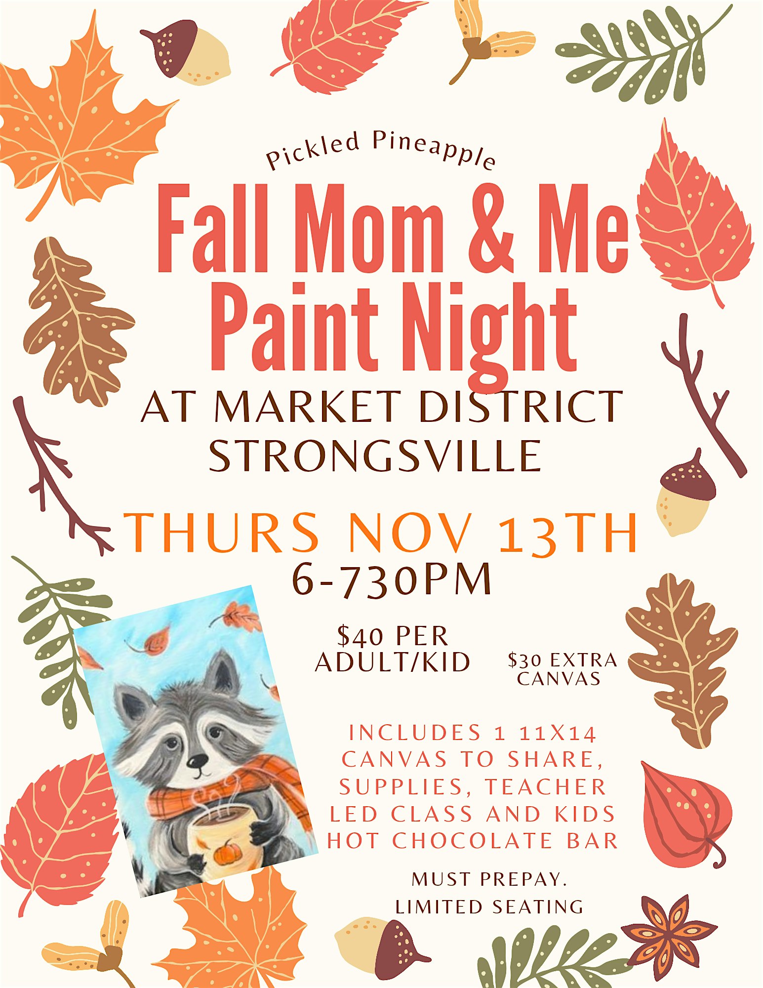 Mom & Me Fall Paint Night at Market District at Market District Supermarket – Strongsville, OH