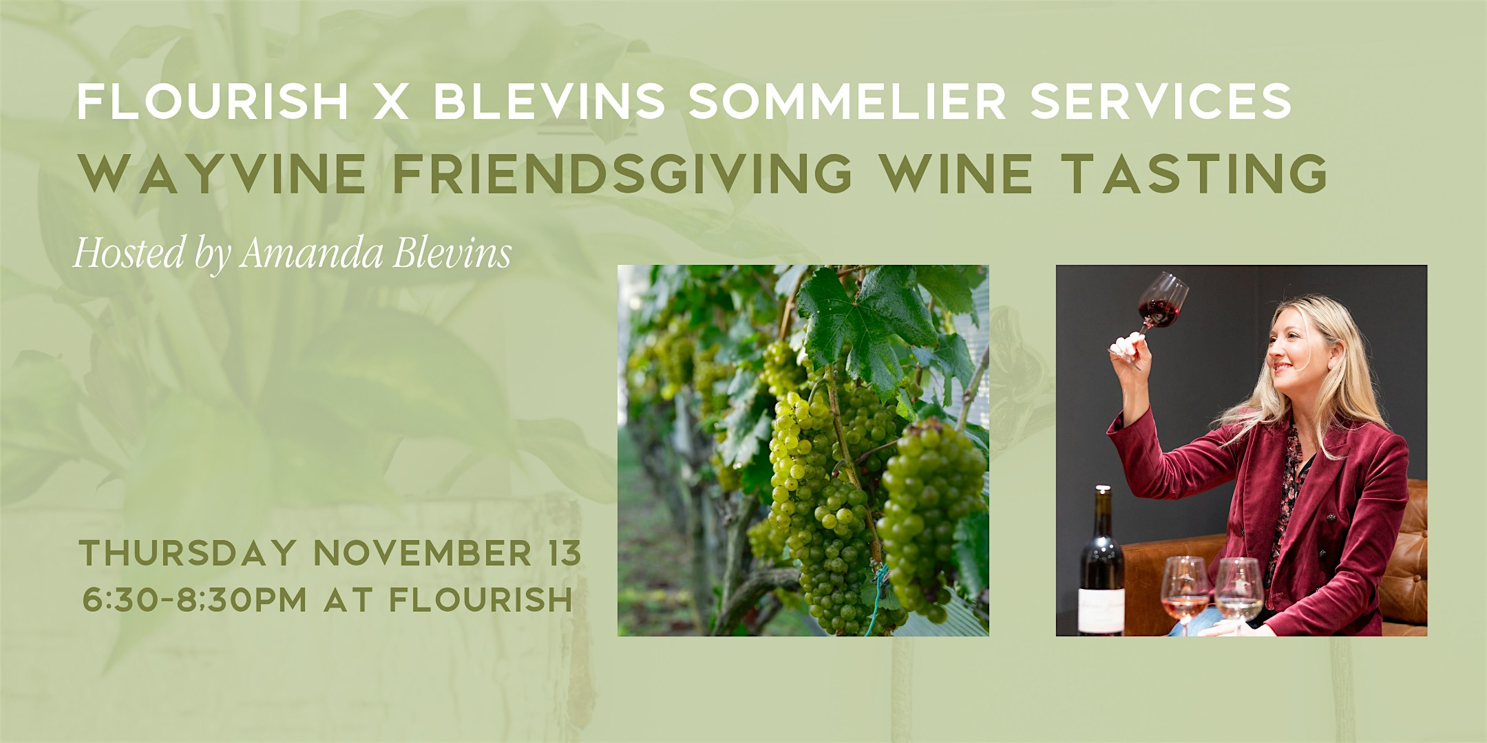 Wayvine Friendsgiving Wine Tasting – Flourish x Blevins Sommelier Services at Flourish Coworking Space – West Chester, PA