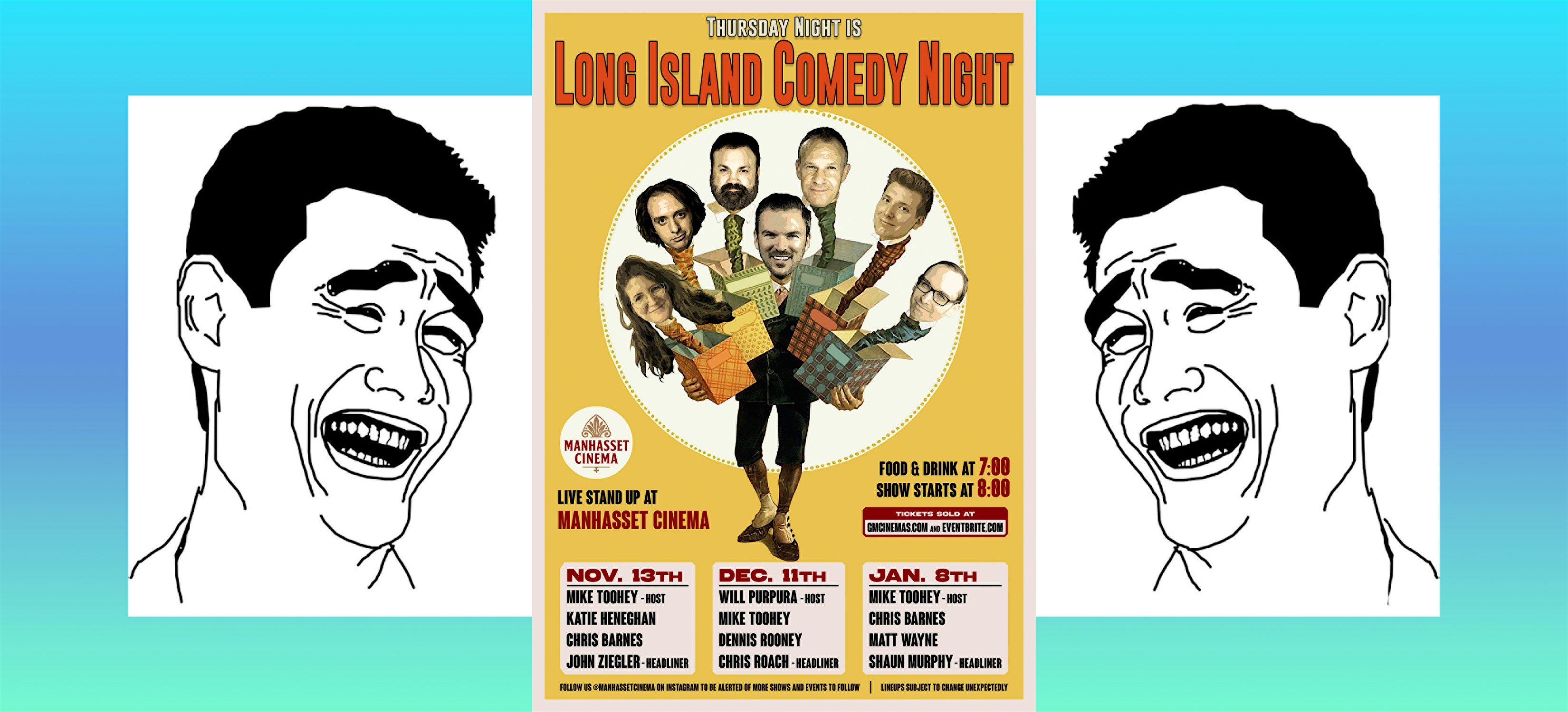 Long Island Comedy Night (November) at Manhasset Cinemas – Manhasset, NY