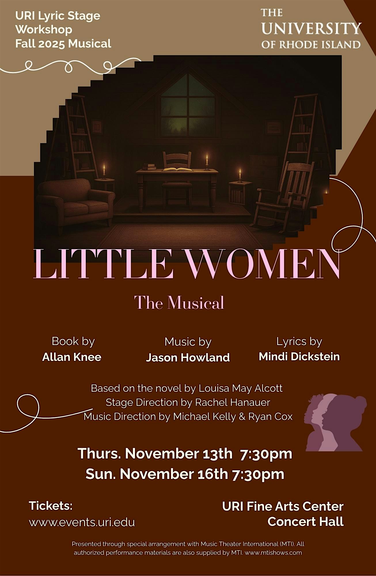 URI Lyric Stage “Little Women” show I – Fall 2025 at URI Fine Arts Center – Kingston, RI