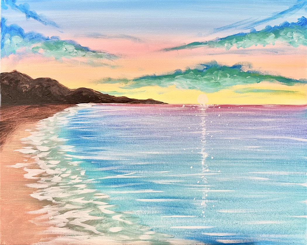 Paint and Sip – Shimmering Ocean Sunrise – St. Charles, IL at Pinot’s Palette St. Charles, IL – St. Charles, IL