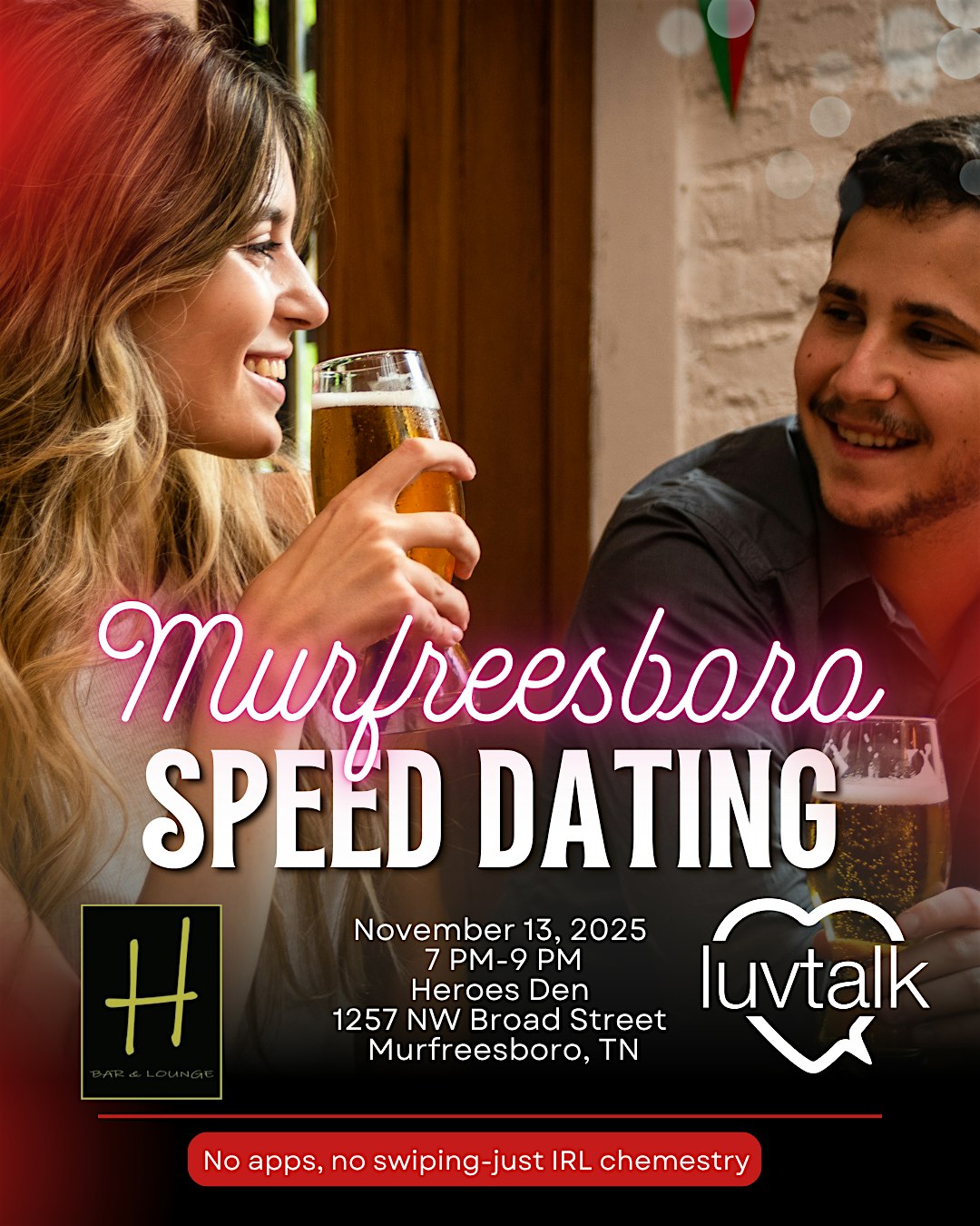 ✨ Singles Night Out: Speed Dating for Ages 28-45✨ Murfreeseboro Edition at 1257 NW Broad St – Murfreesboro, TN