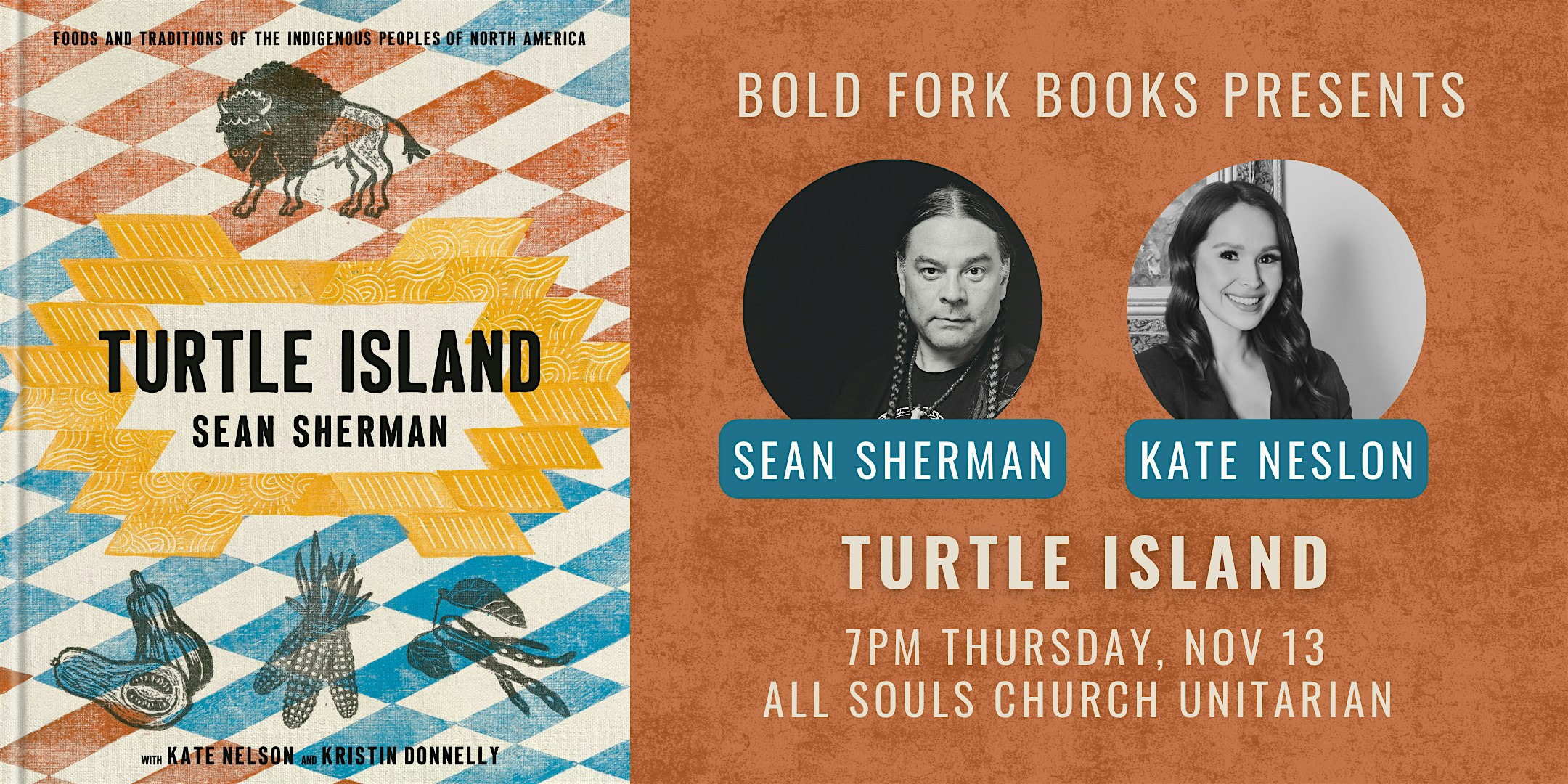 TURTLE ISLAND: A Special Evening with Award-Winning Author Sean Sherman at Bold Fork Books – Washington, DC
