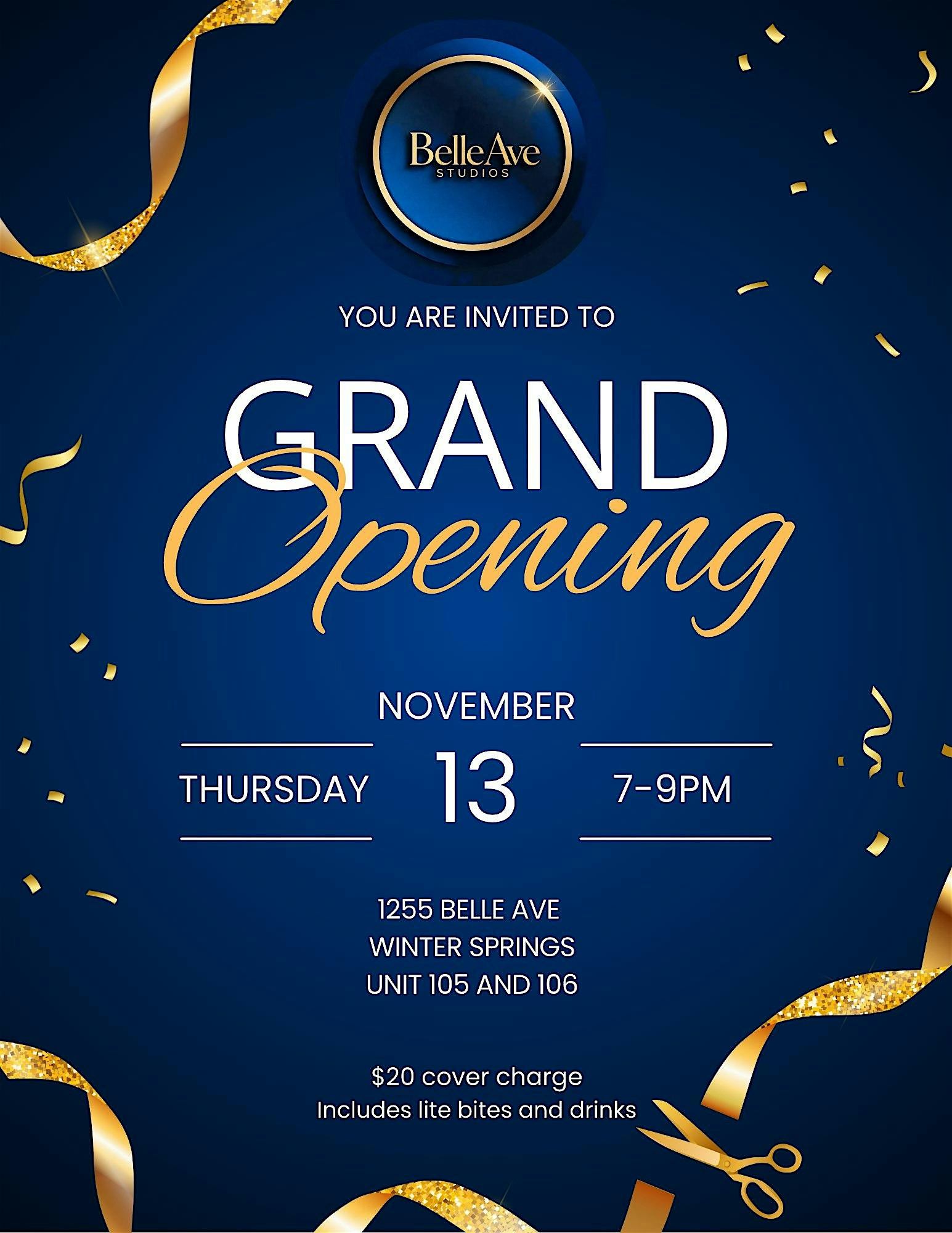 Belle Ave Studio Grand Opening Celebration at 1255 Belle Ave – Winter Springs, FL
