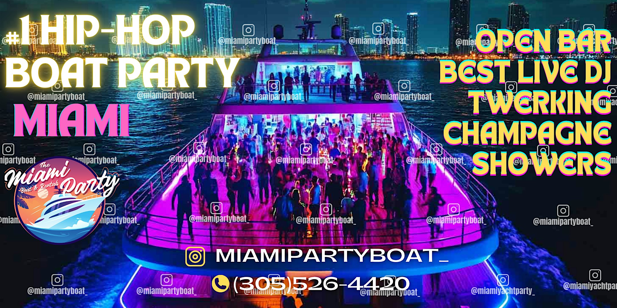 BOAT PARTY MIAMI – BOOZE CRUISE MIAMI – PARTY BOAT MIAMI at Boat Party Miami – Miami, FL