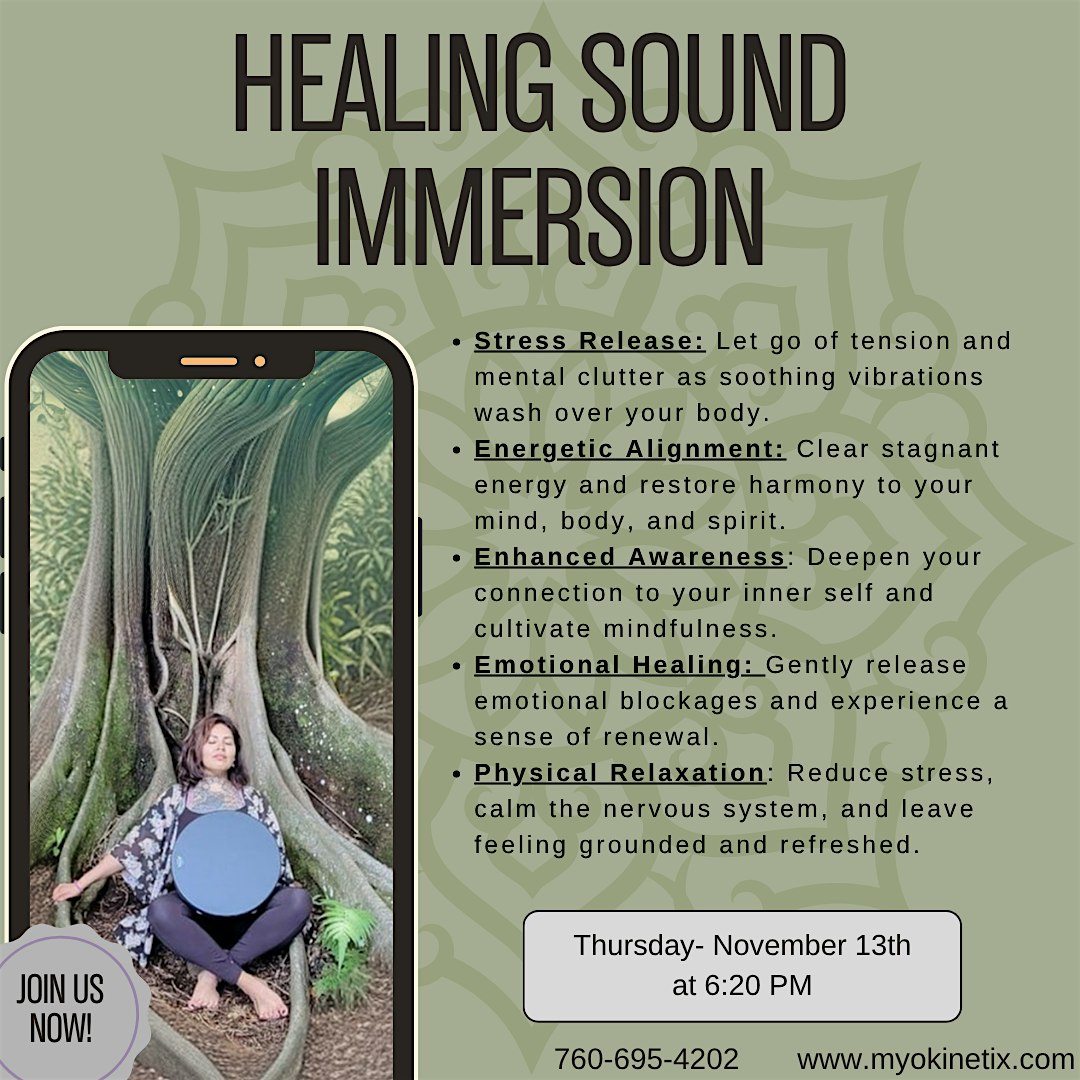 Healing Sound Immersion at MyoKinetix “Functional performance, Health & Wellness – Palm Desert, CA