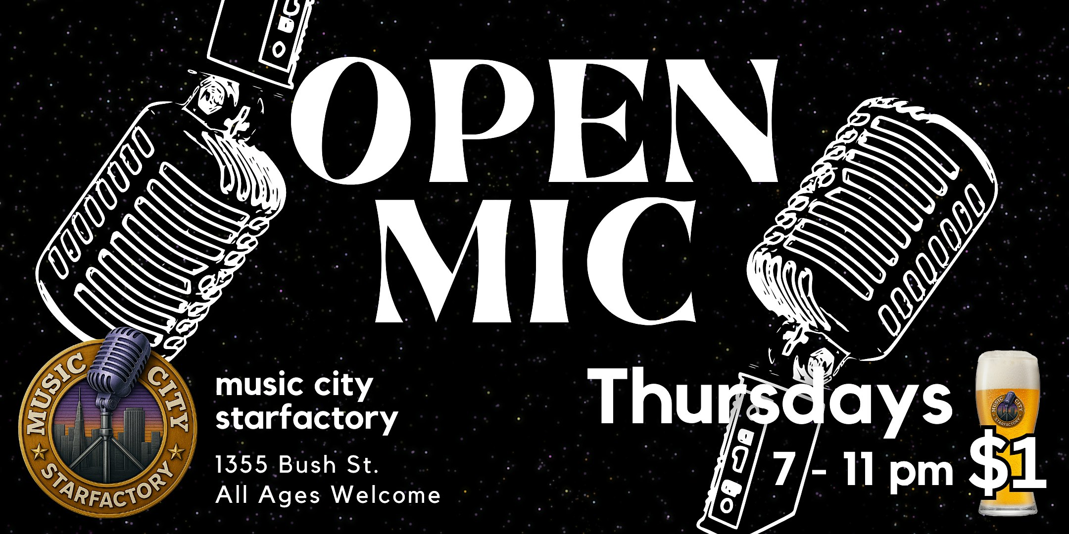 Open Mic – Live at Music City Starfactory | Free Entry! at Music City Starfactory (formerly Music City San Francisco) – San Francisco, CA