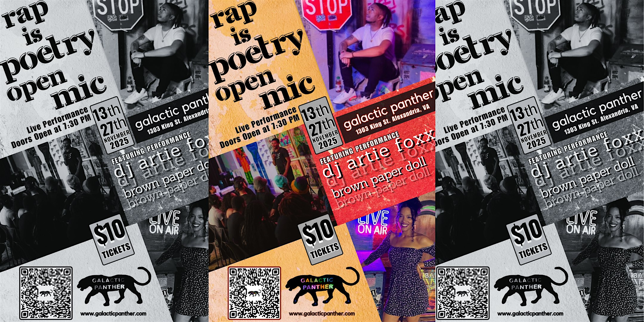 Rap is Poetry Open Mic Night @ Galactic Panther Art Gallery at Galactic Panther Art Gallery – Alexandria, VA