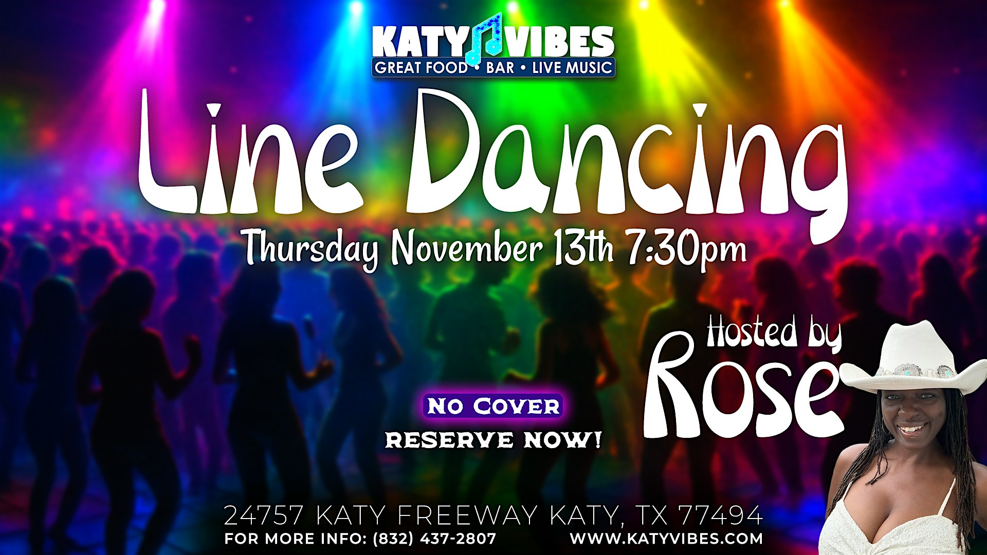 Line Dancing Hosted by Rose at Katy Vibes! at Katy Vibes – Katy, TX