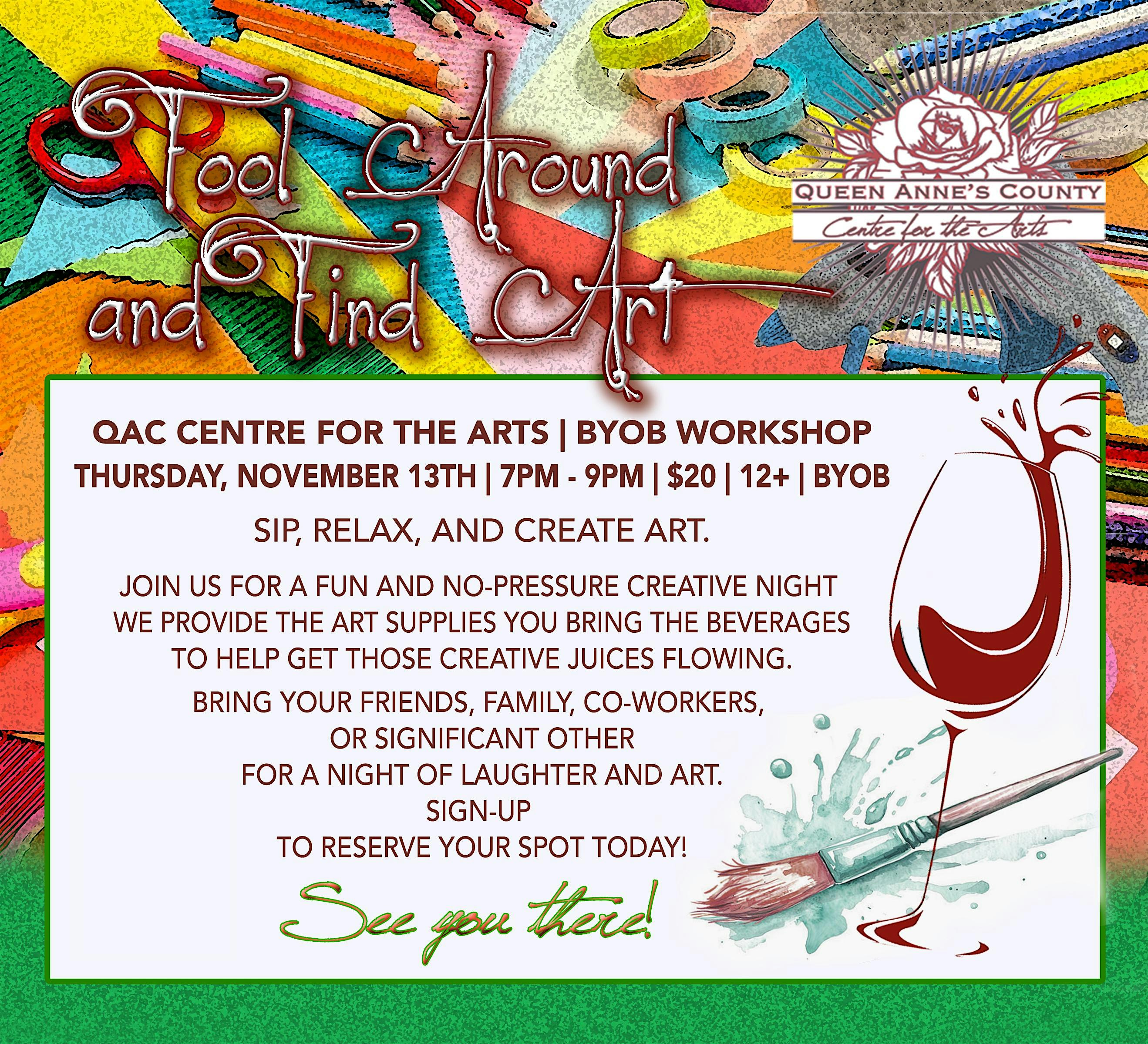 Casual Card Making at Fool Around and Find Art at QACAC at Queen Annes County Art Council – Centreville, MD