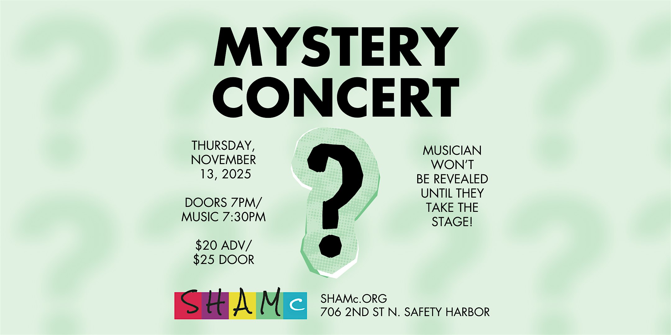 MYSTERY CONCERT at Safety Harbor Art And Music Center – Safety Harbor, FL
