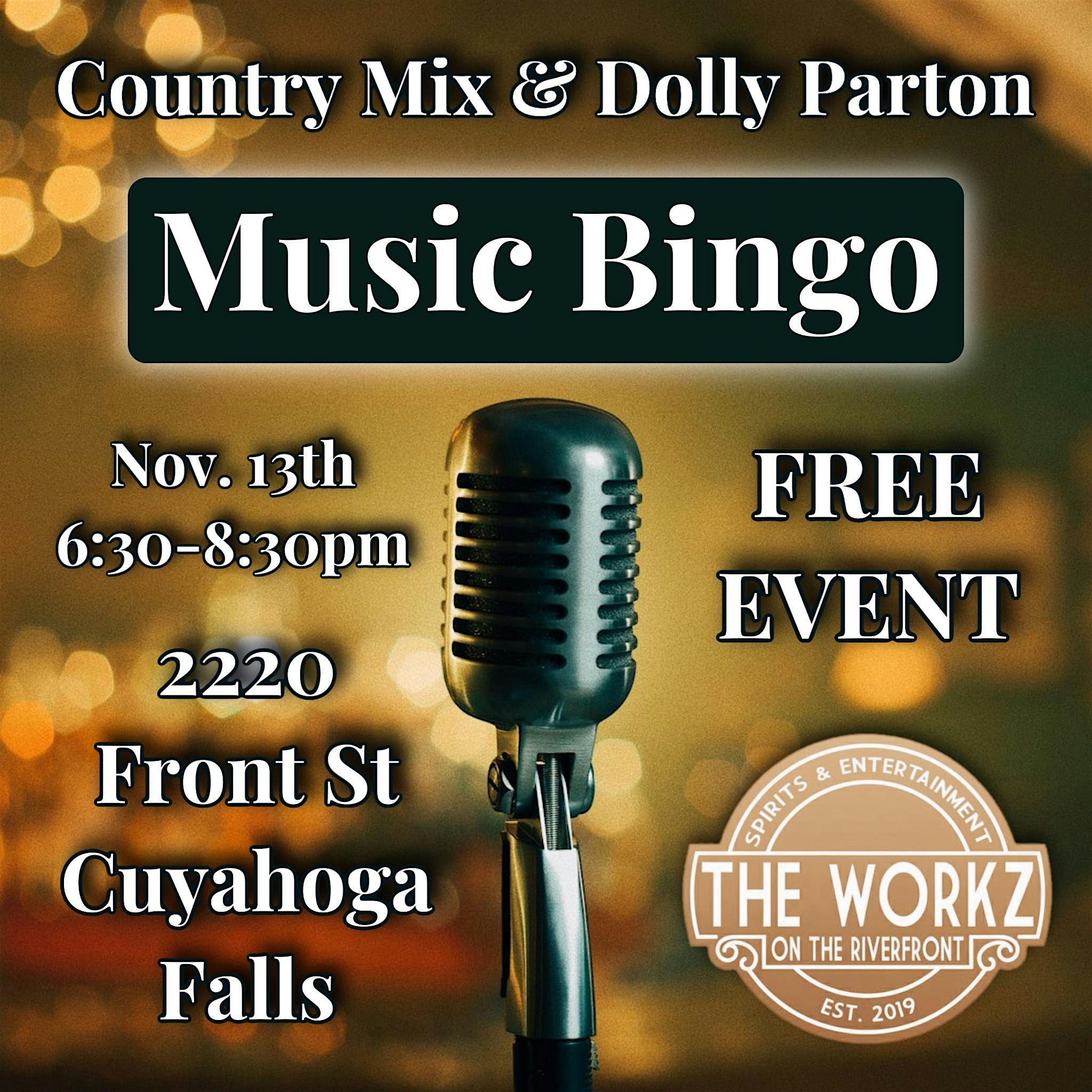DOLLY PARTON & COUNTRY MIX MUSIC BINGO at 2220 Front St – Cuyahoga Falls, OH